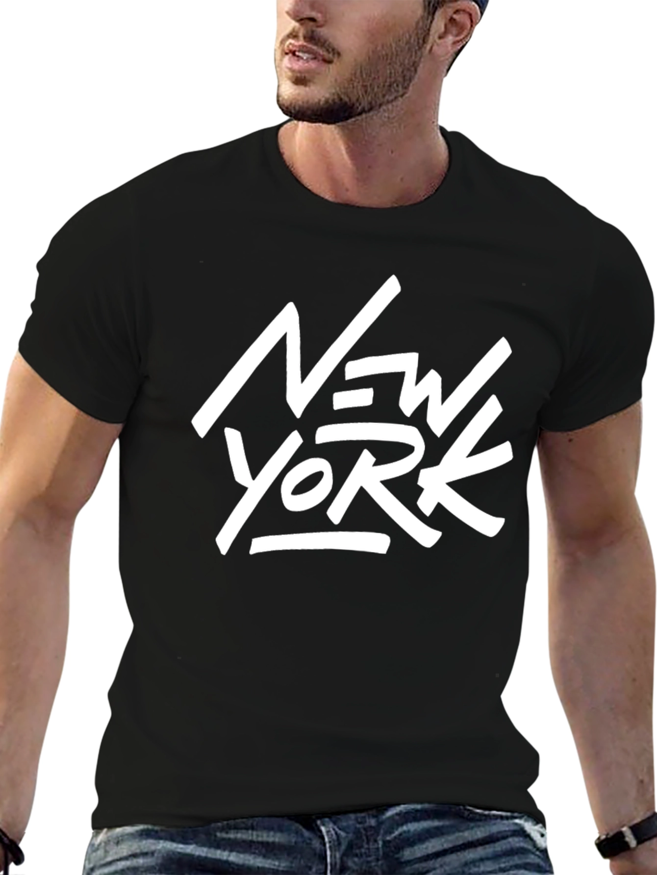 New York Graphic Tee - Stylish Black T-Shirt