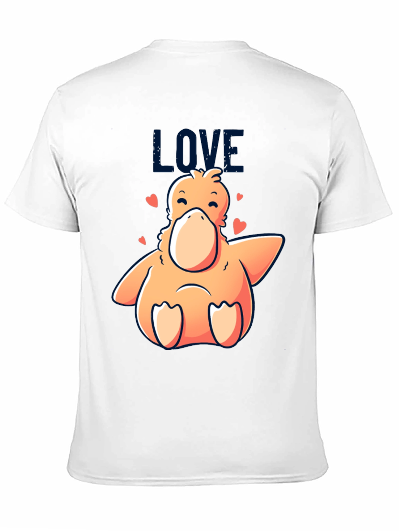Love Duck Graphic Black T-Shirt