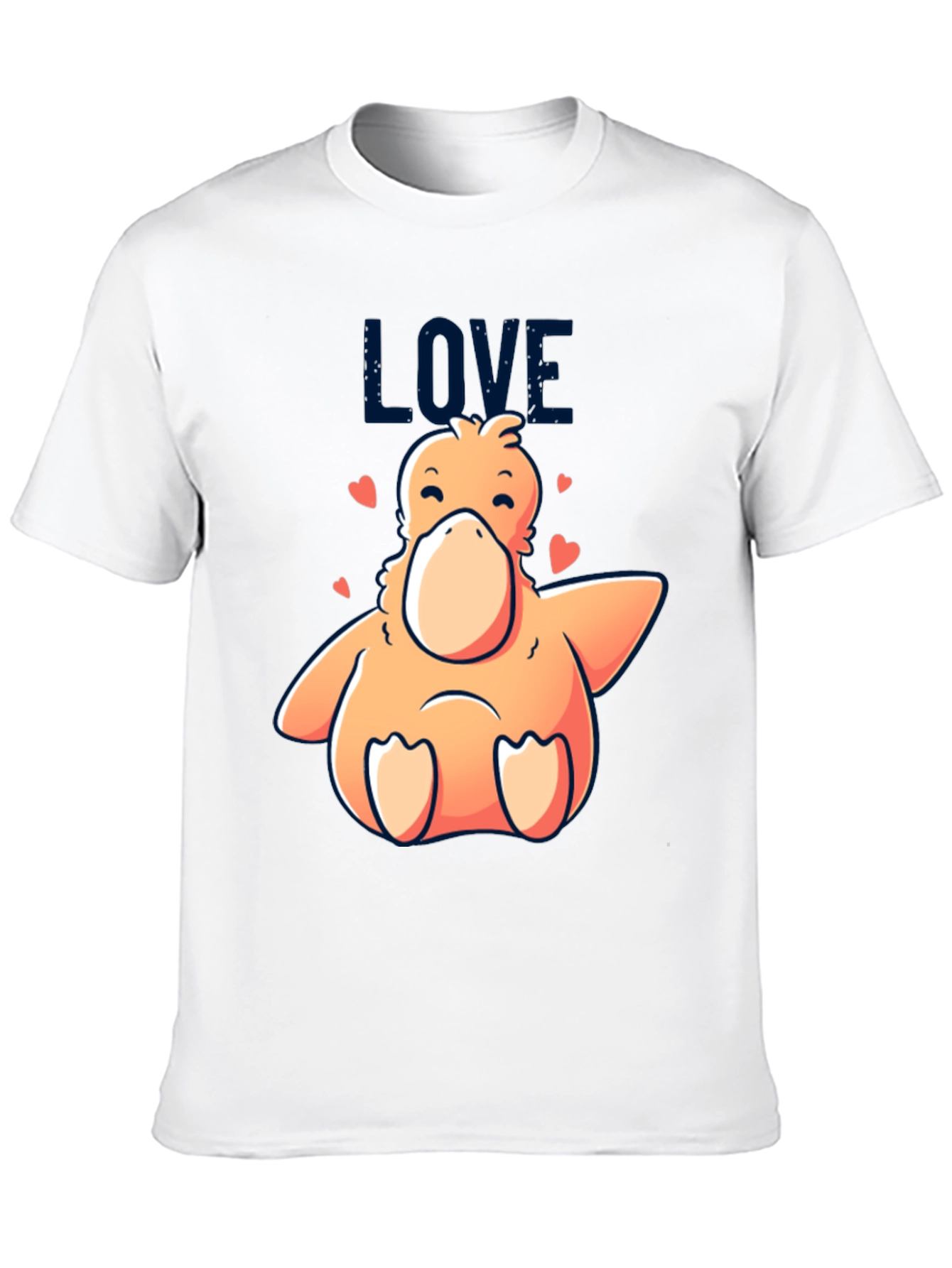 Love Duck Graphic Black T-Shirt