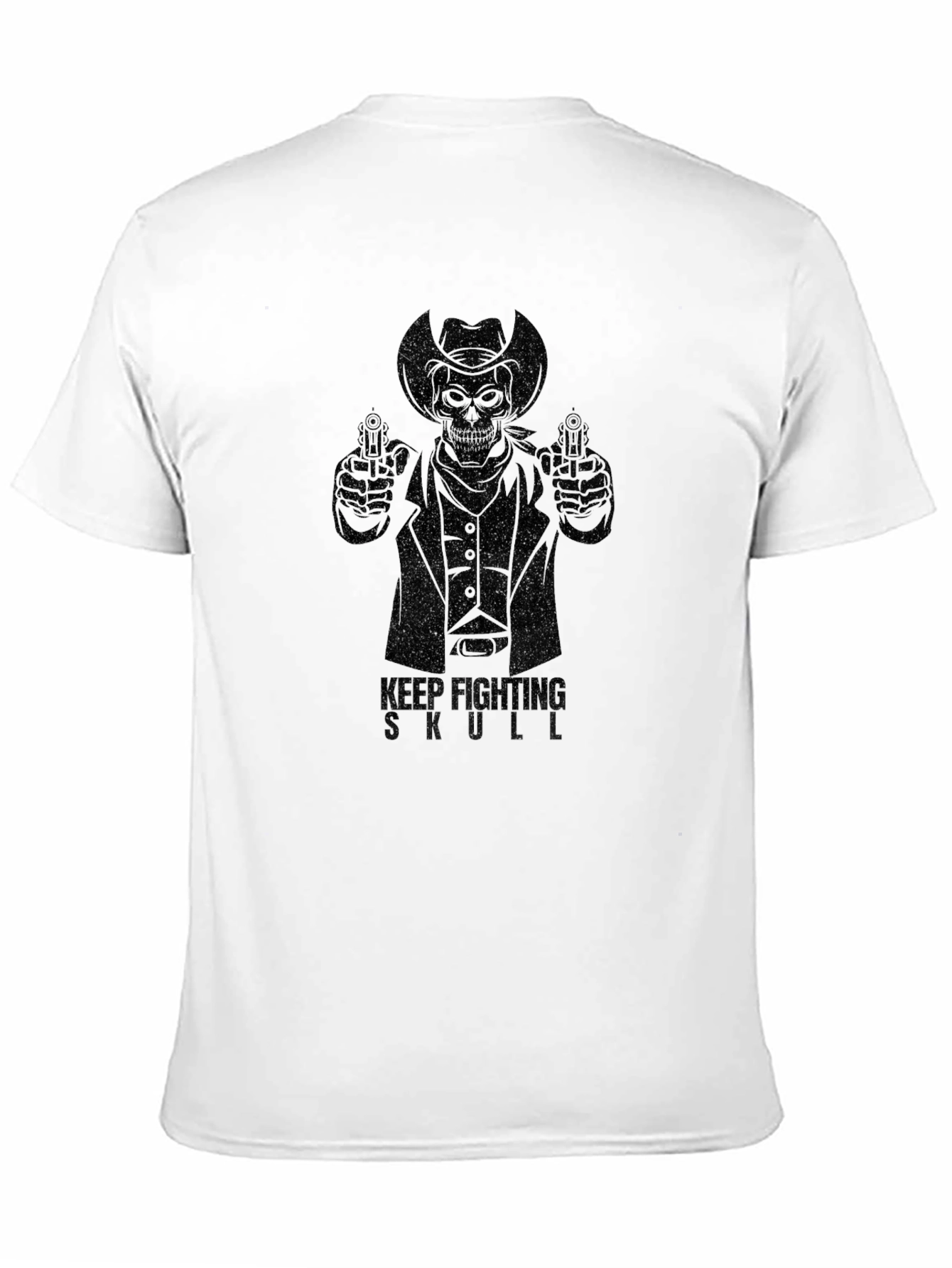 Mens Black Graphic T-Shirt - Way Around Skull