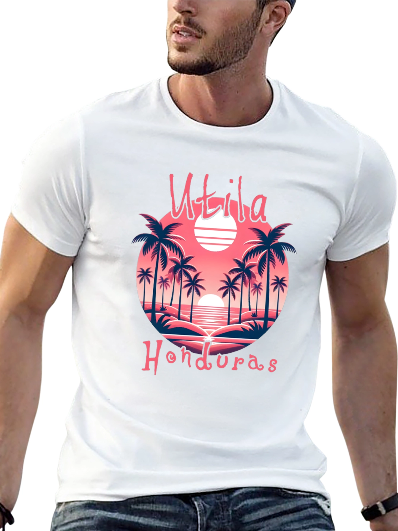 Utila Honduras Beach Graphic T-Shirt
