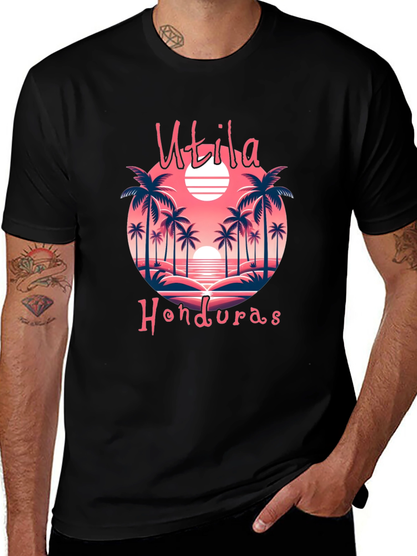 Utila Honduras Beach Graphic T-Shirt