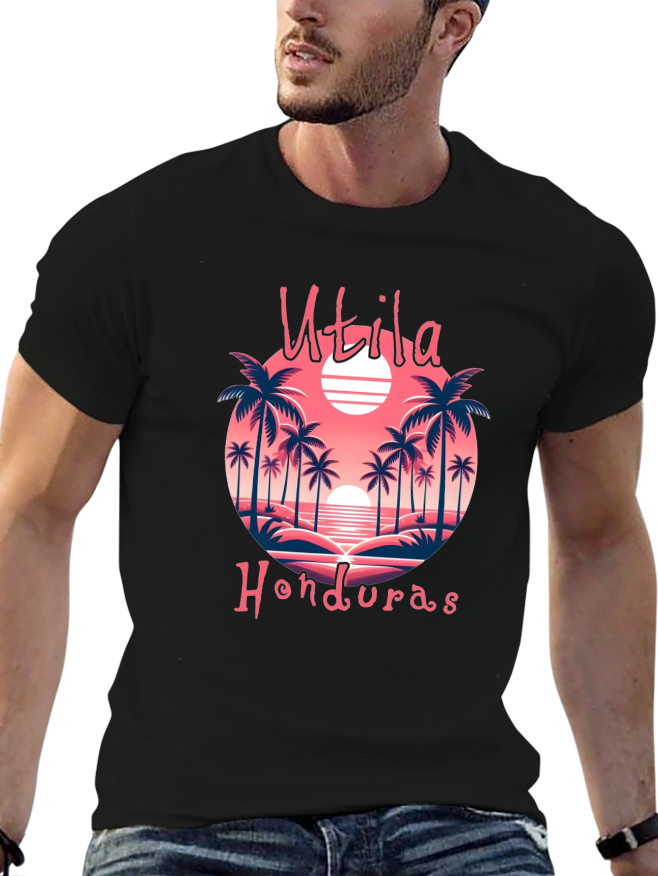Utila Honduras Beach Graphic T-Shirt