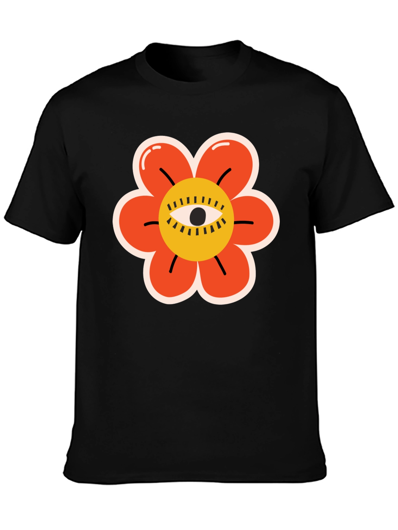 Eye Flower Graphic Tee - Unique Design