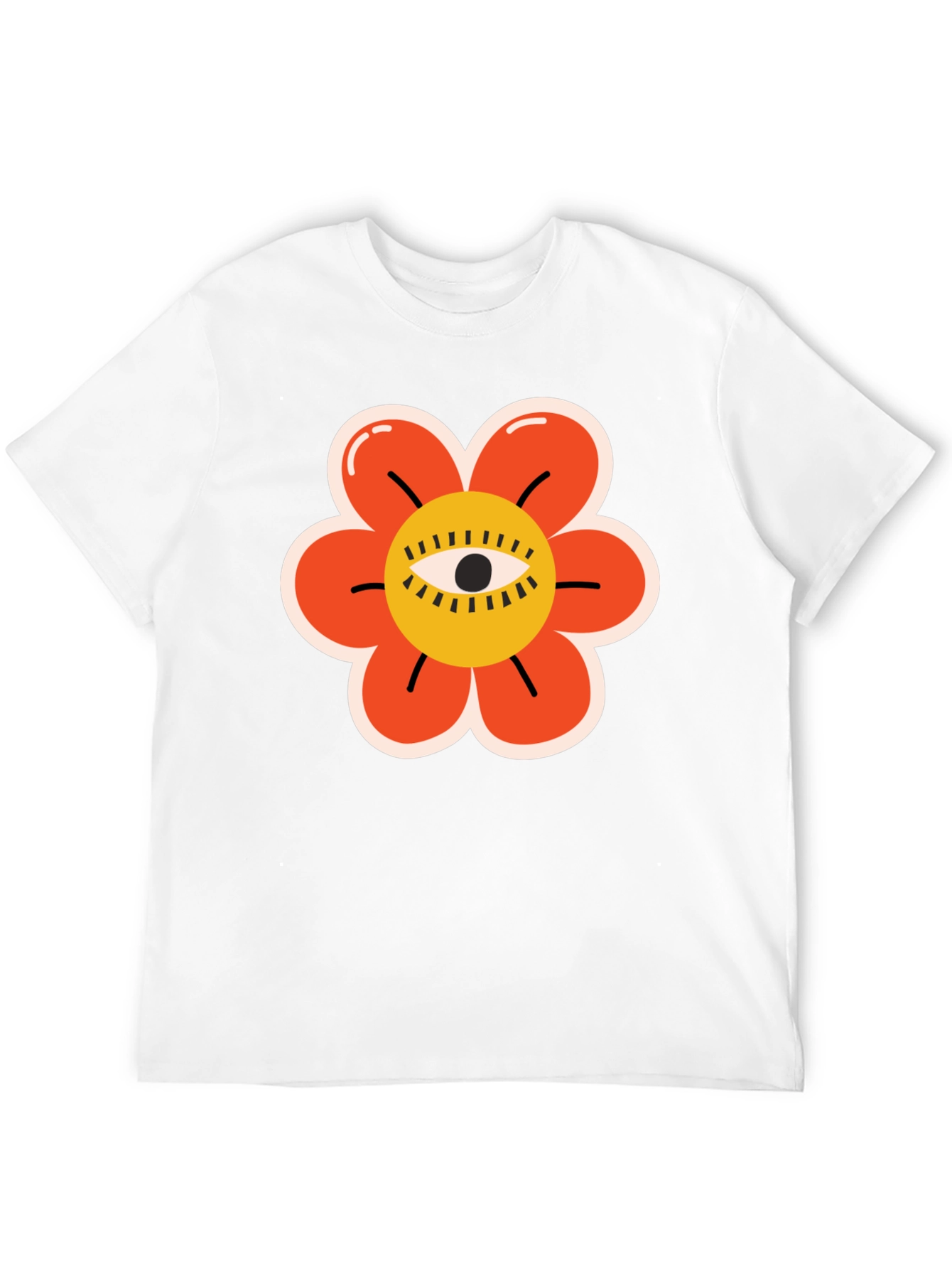 Eye Flower Graphic Tee - Unique Design