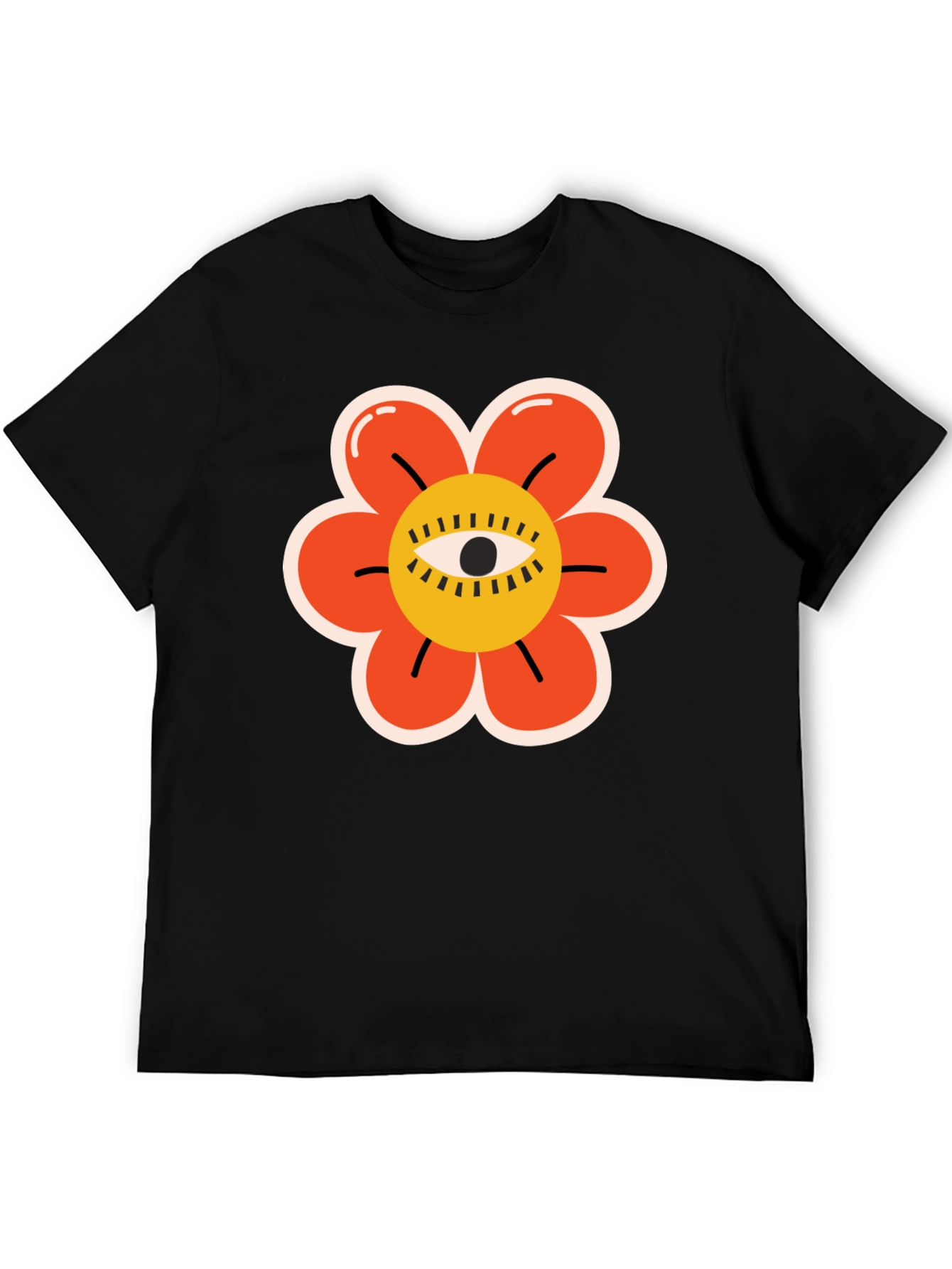 Eye Flower Graphic Tee - Unique Design