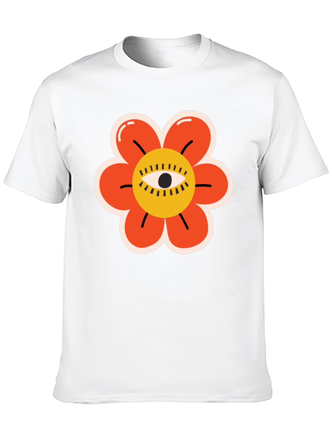 Eye Flower Graphic Tee - Unique Design