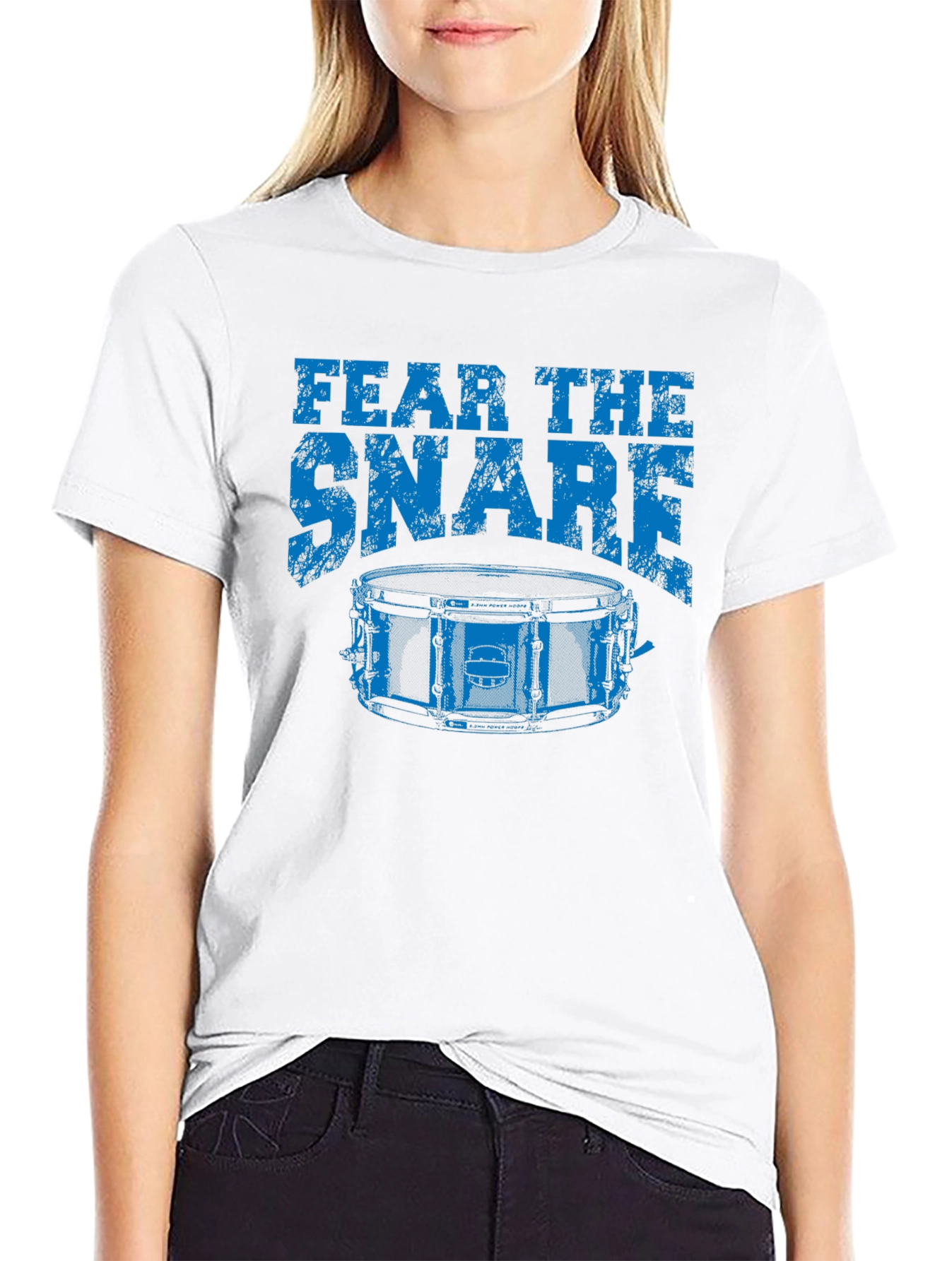 Fear The Snare Drummer T-Shirt - Black Cotton Tee