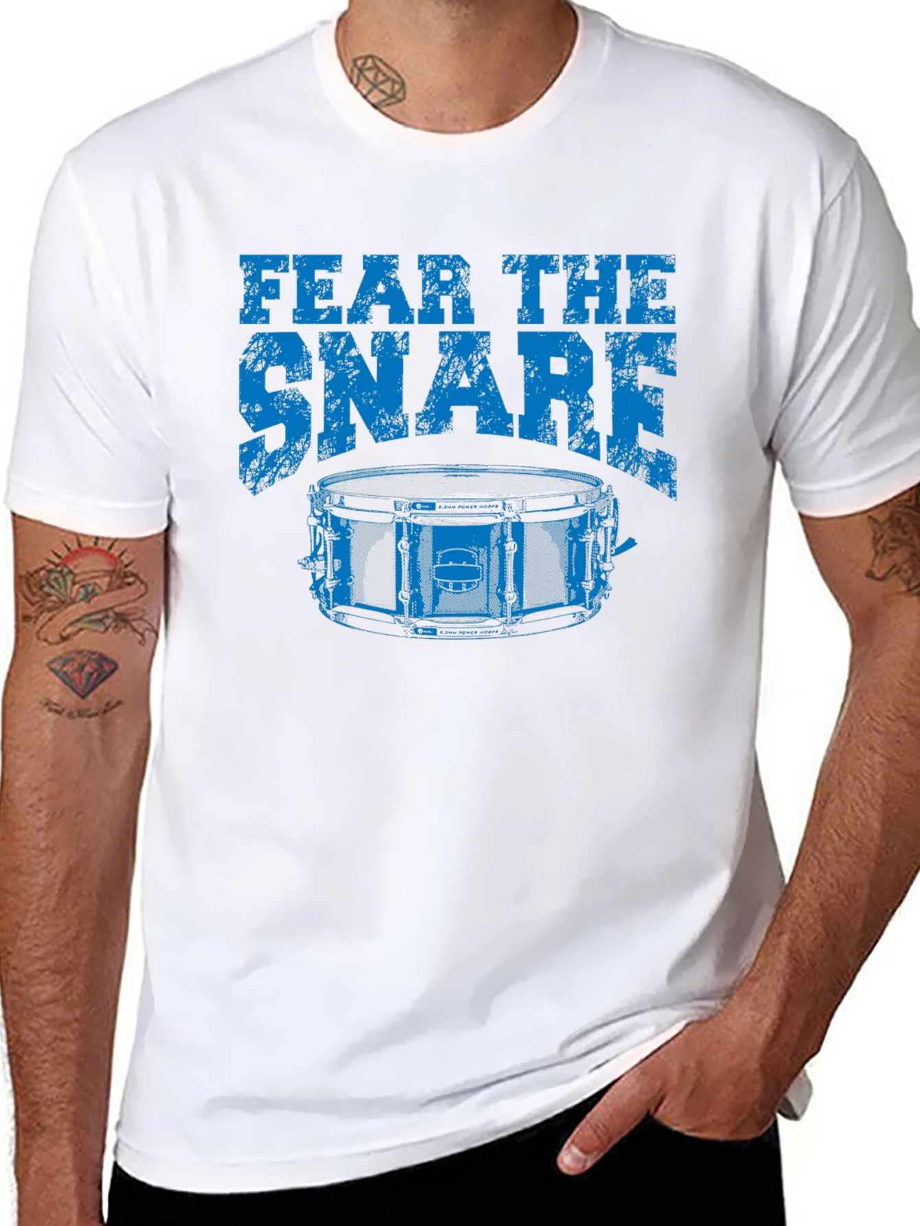 Fear The Snare Drummer T-Shirt - Black Cotton Tee
