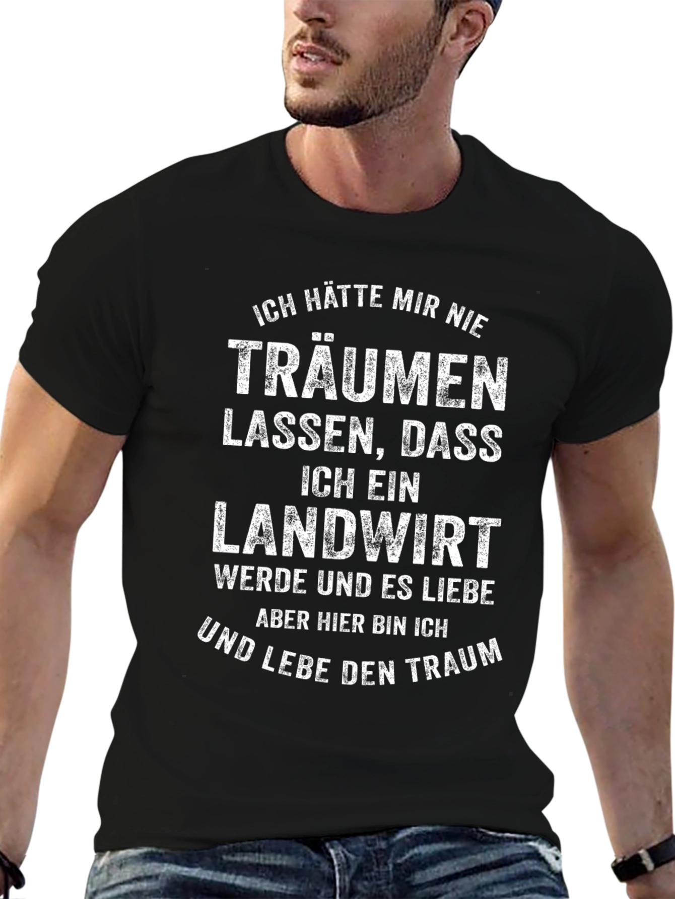 Farmers Dream Black Graphic T-Shirt