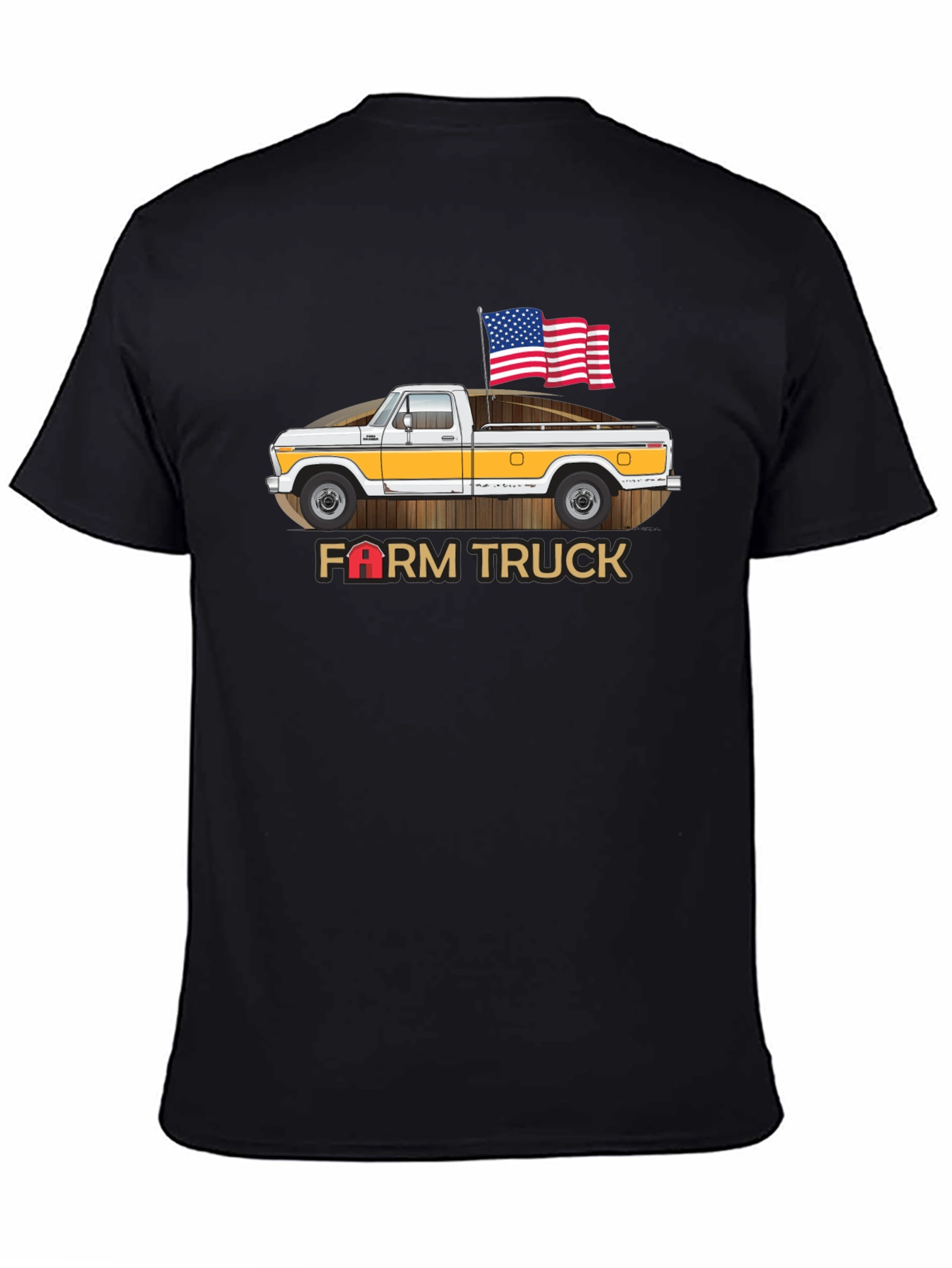 Farm Truck American Flag Graphic Tee