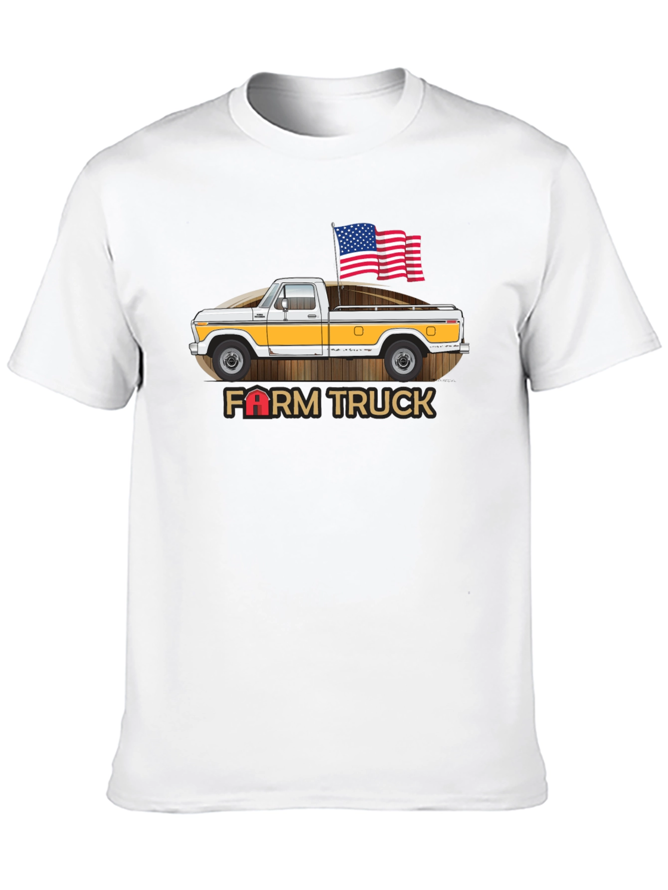 Farm Truck American Flag Graphic Tee