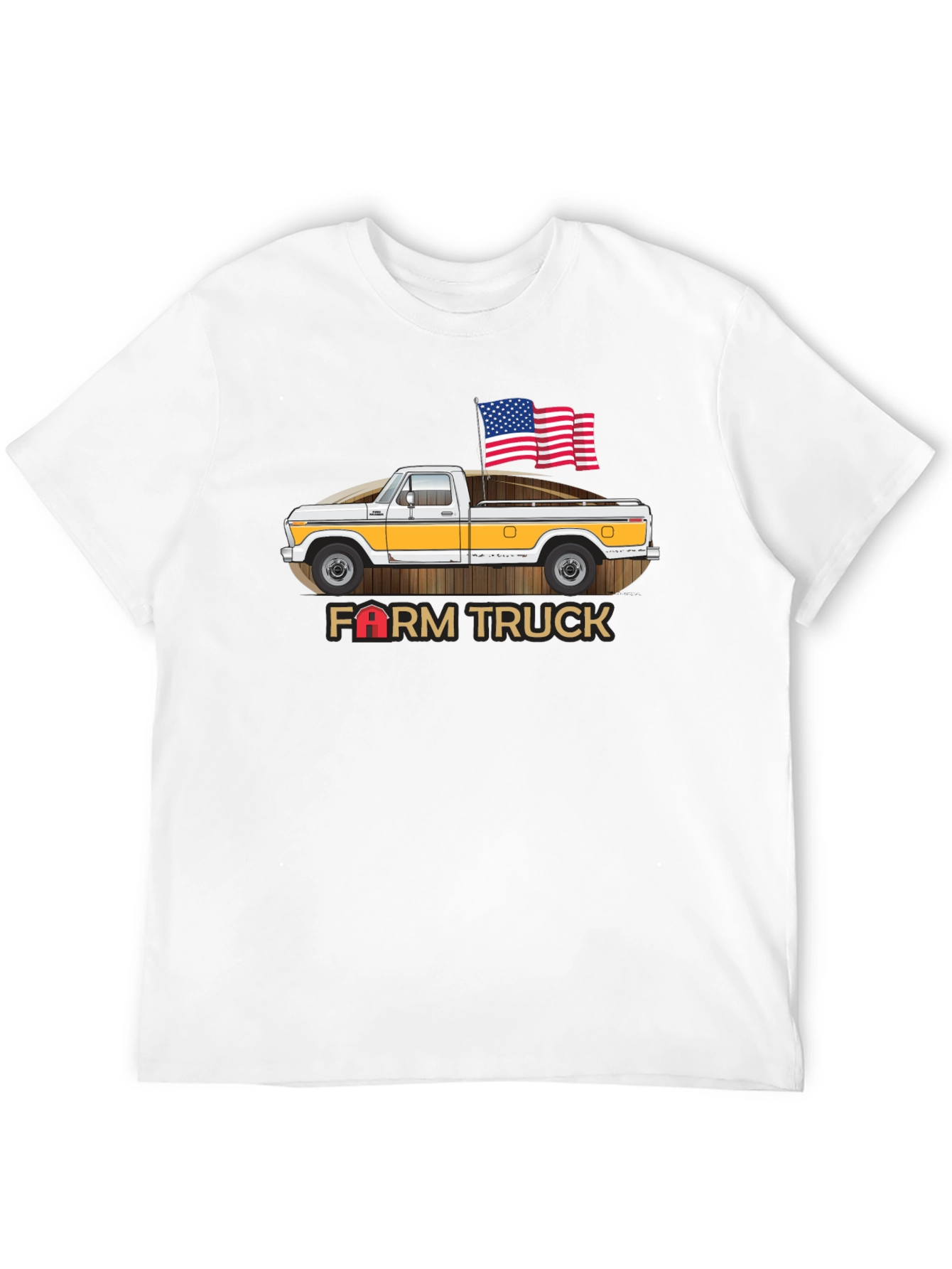 Farm Truck American Flag Graphic Tee