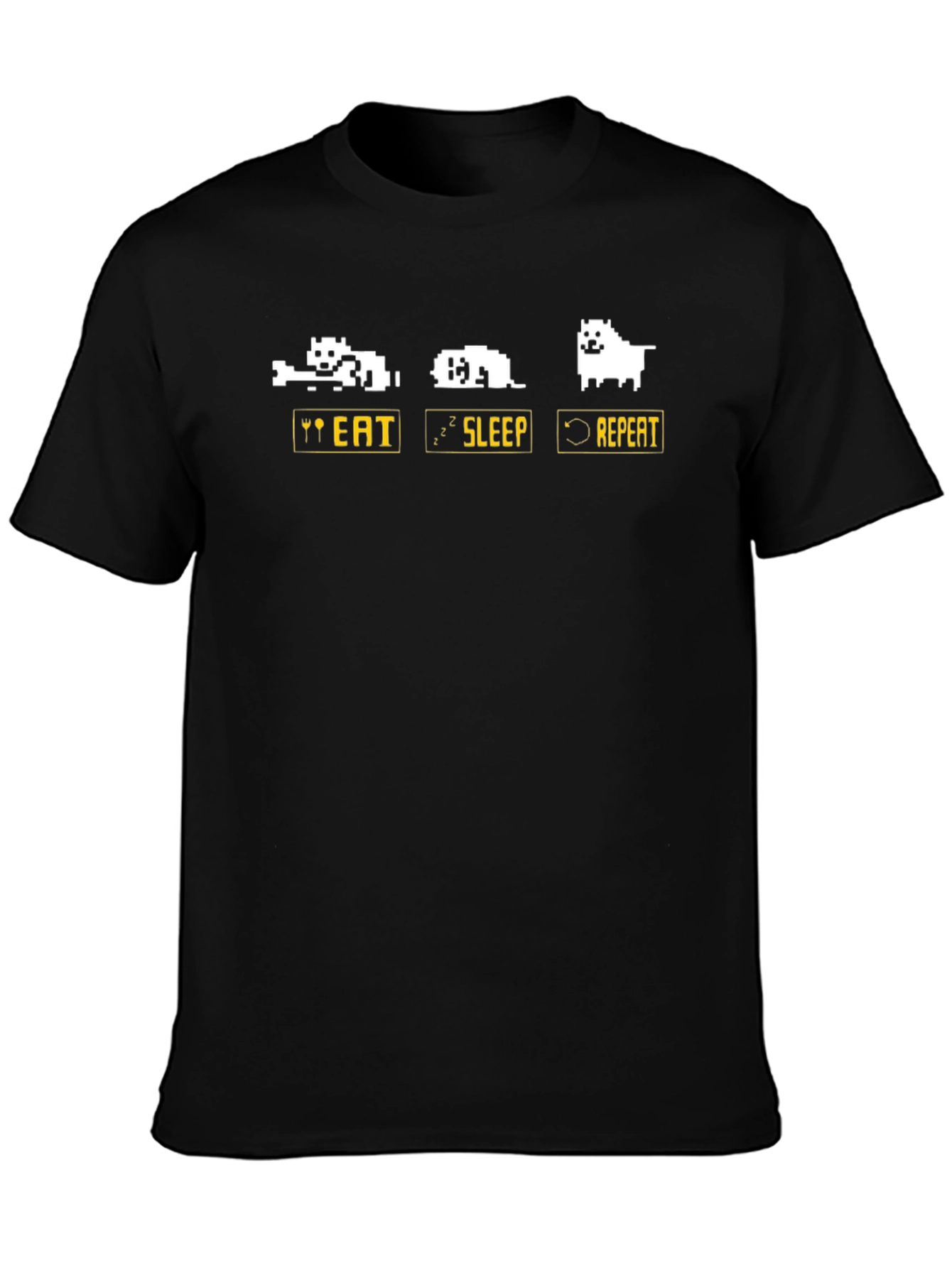 Eat Sleep Repeat Dog Graphic Tee