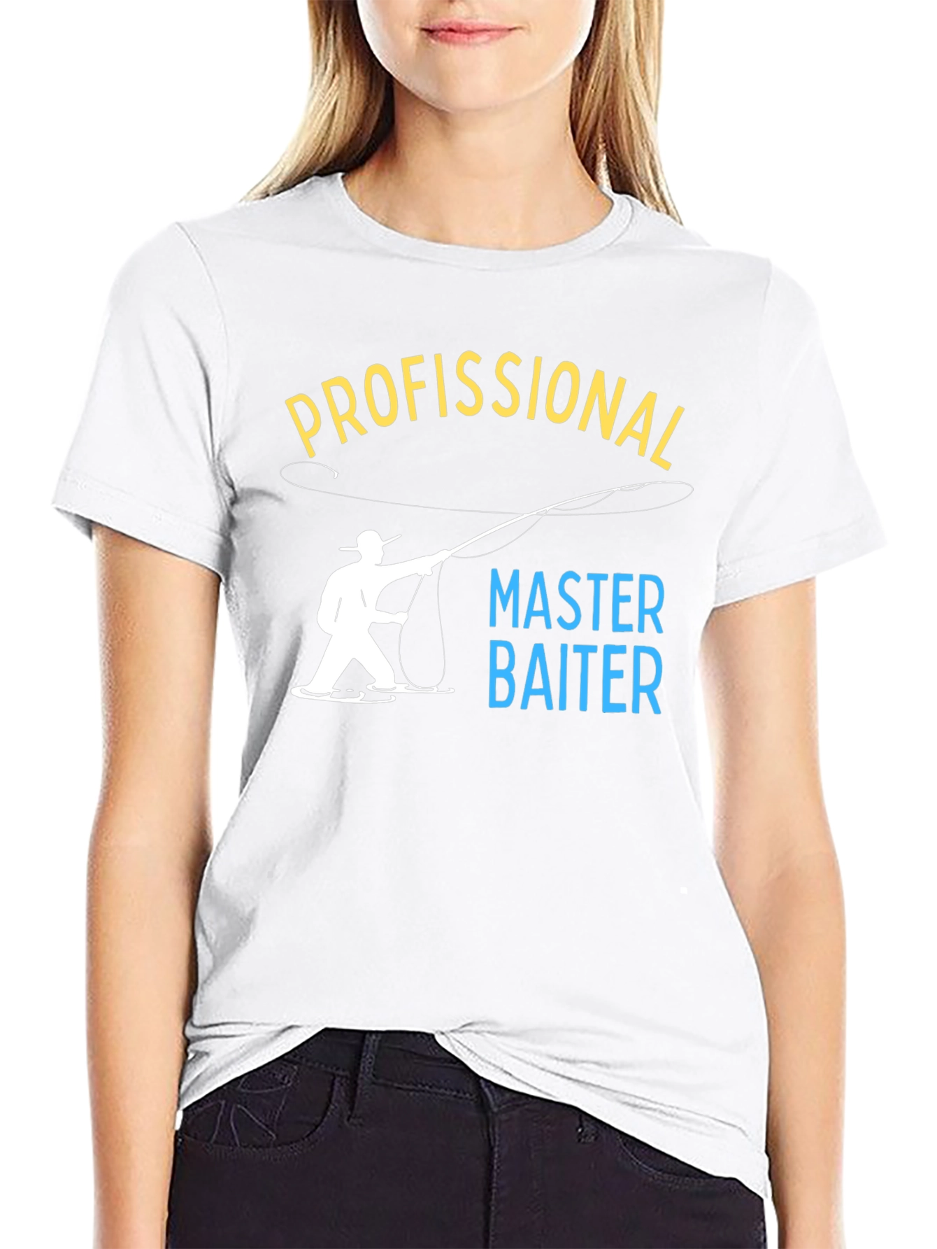 Profissional Master Baiter T-Shirt Funny Fishing Tee