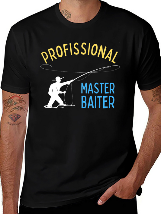 Profissional Master Baiter T-Shirt Funny Fishing Tee