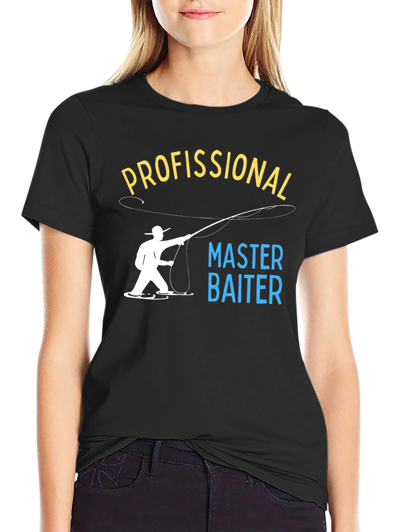 Profissional Master Baiter T-Shirt Funny Fishing Tee