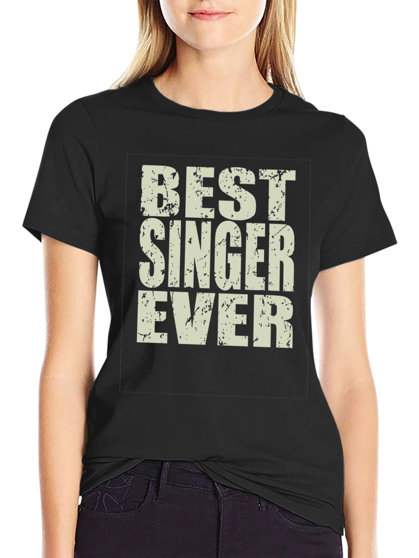 Best Singer Ever Graphic Tee - Black