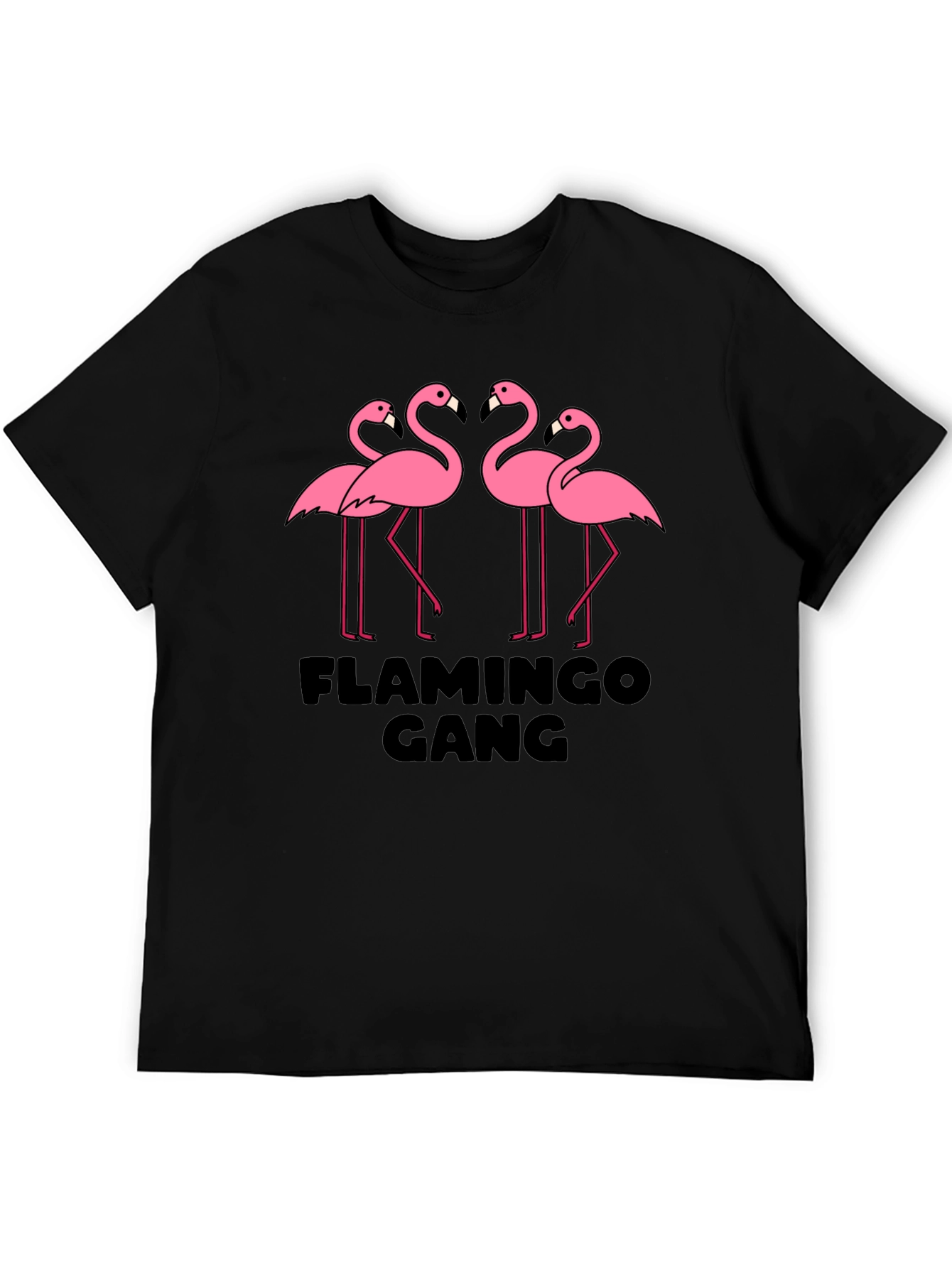 Flamingo Gang Graphic Tee - Black