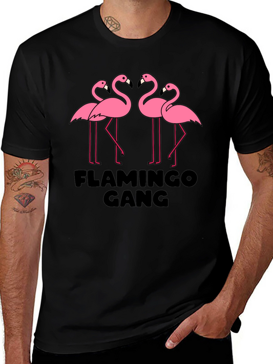 Flamingo Gang Graphic Tee - Black