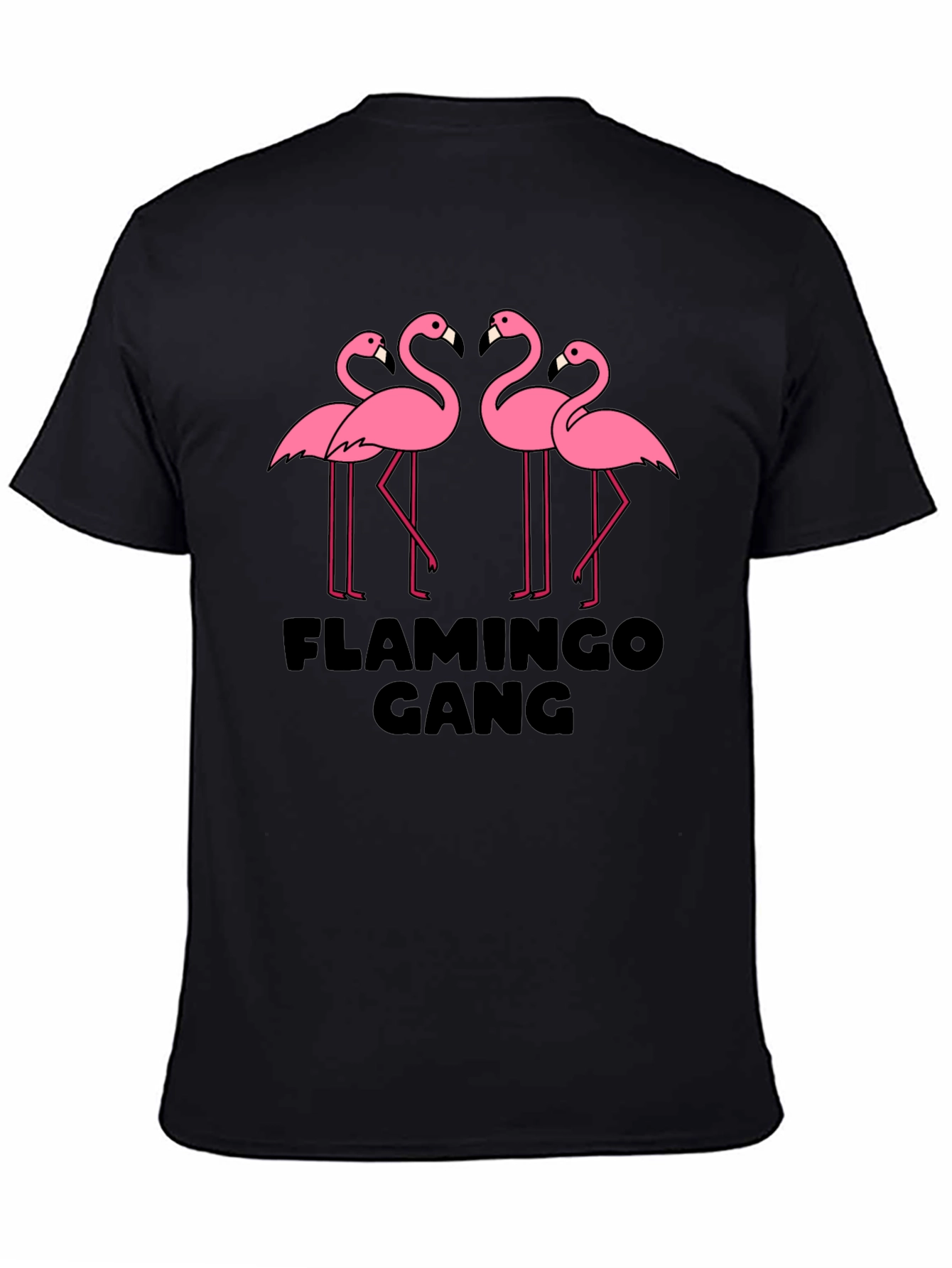 Flamingo Gang Graphic Tee - Black