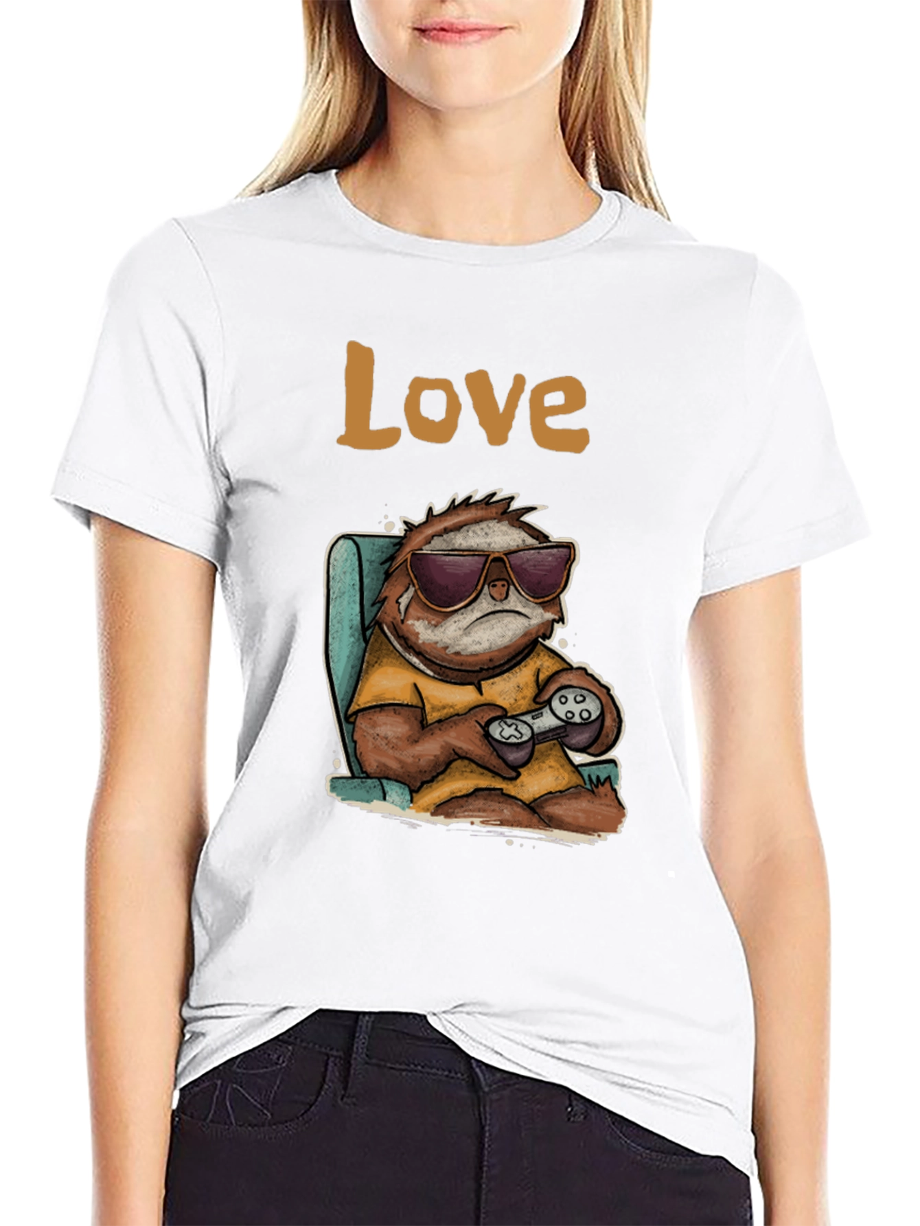 Gamer Sloth T-Shirt - Love Gaming