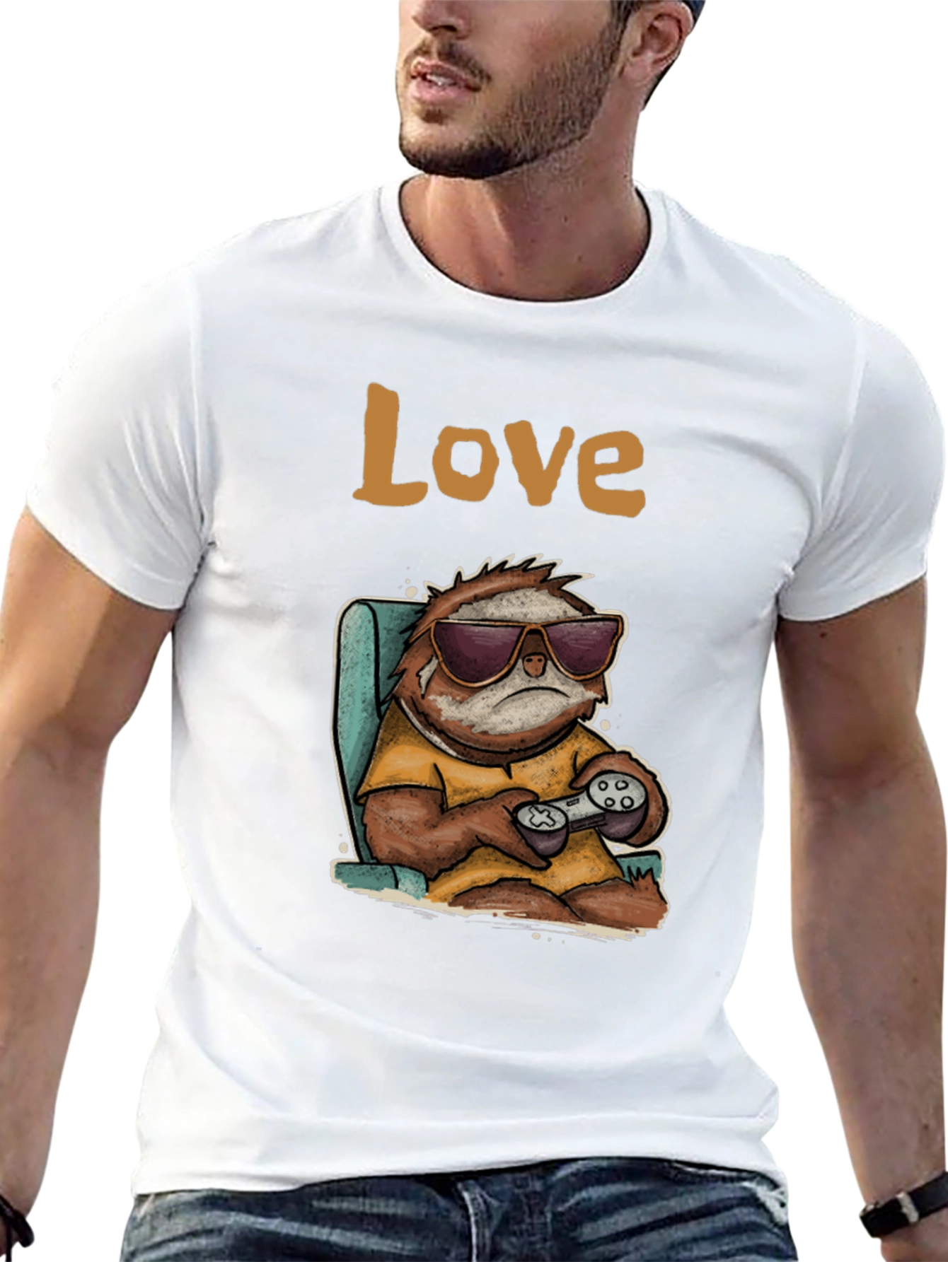 Gamer Sloth T-Shirt - Love Gaming