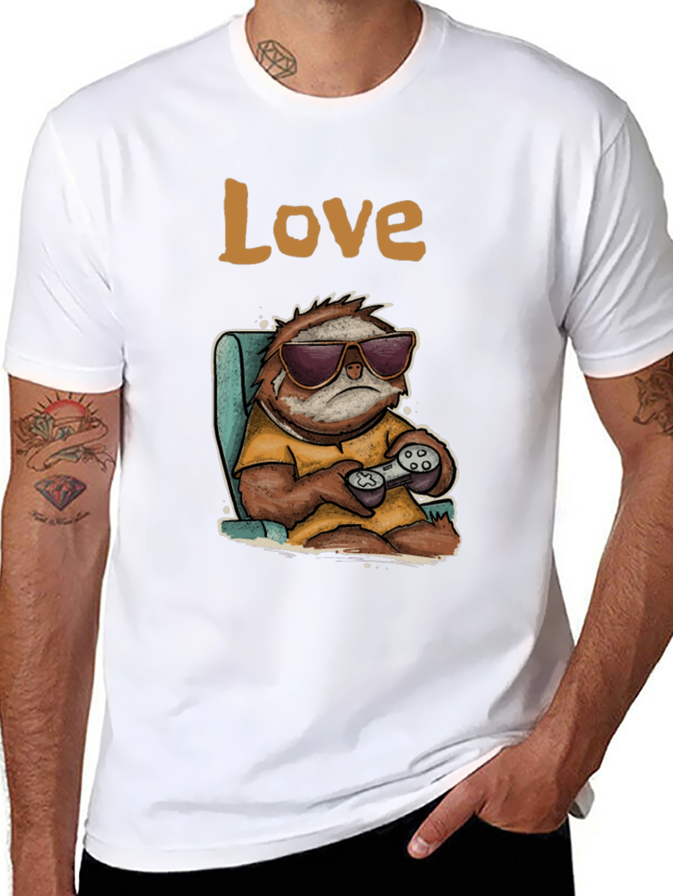 Gamer Sloth T-Shirt - Love Gaming
