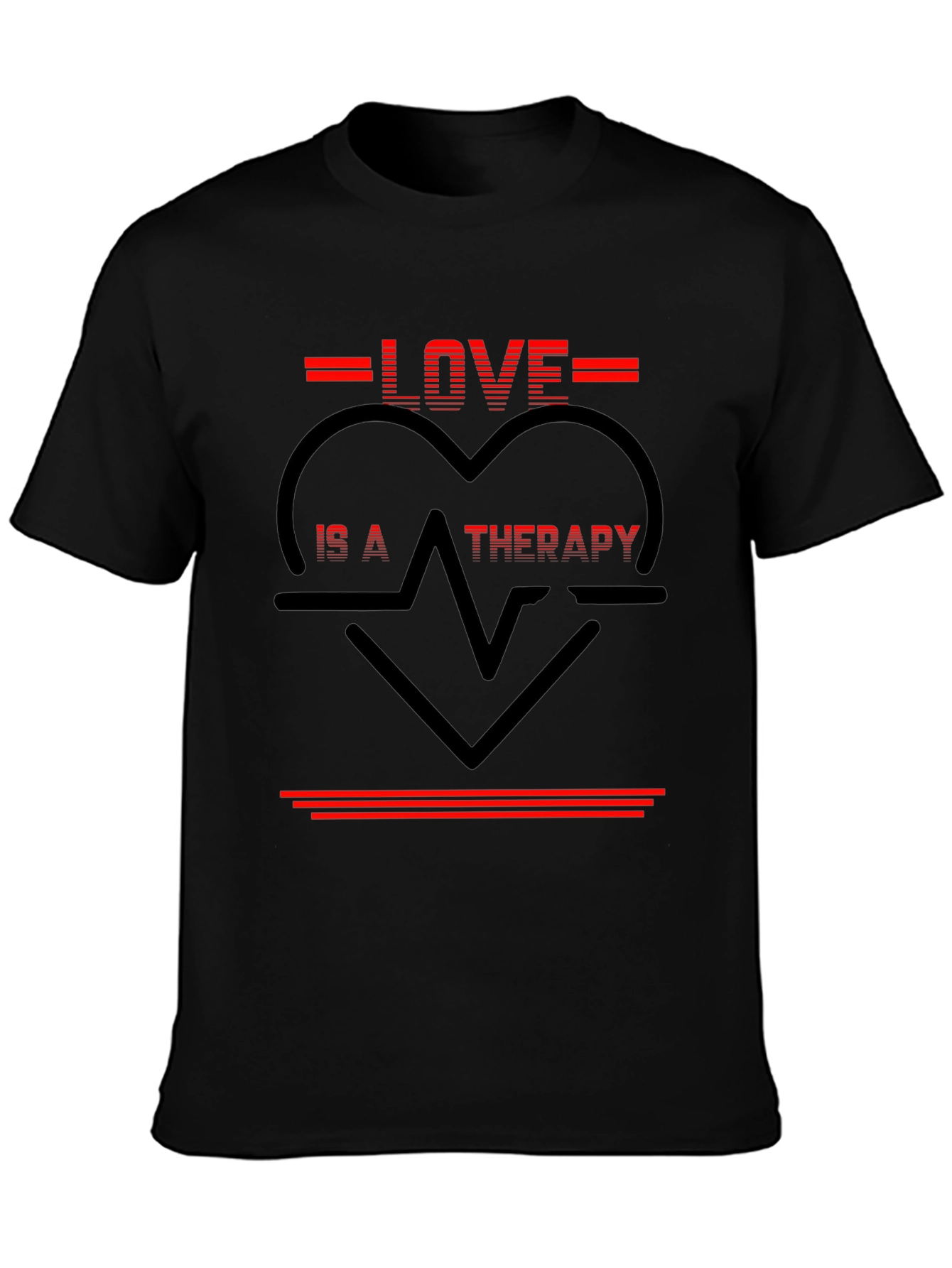 Love Therapy Graphic Tee - Black