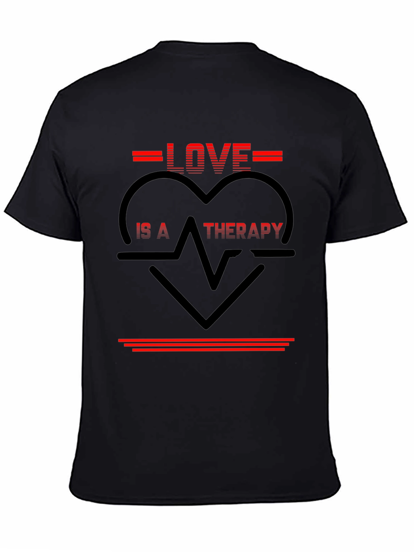 Love Therapy Graphic Tee - Black