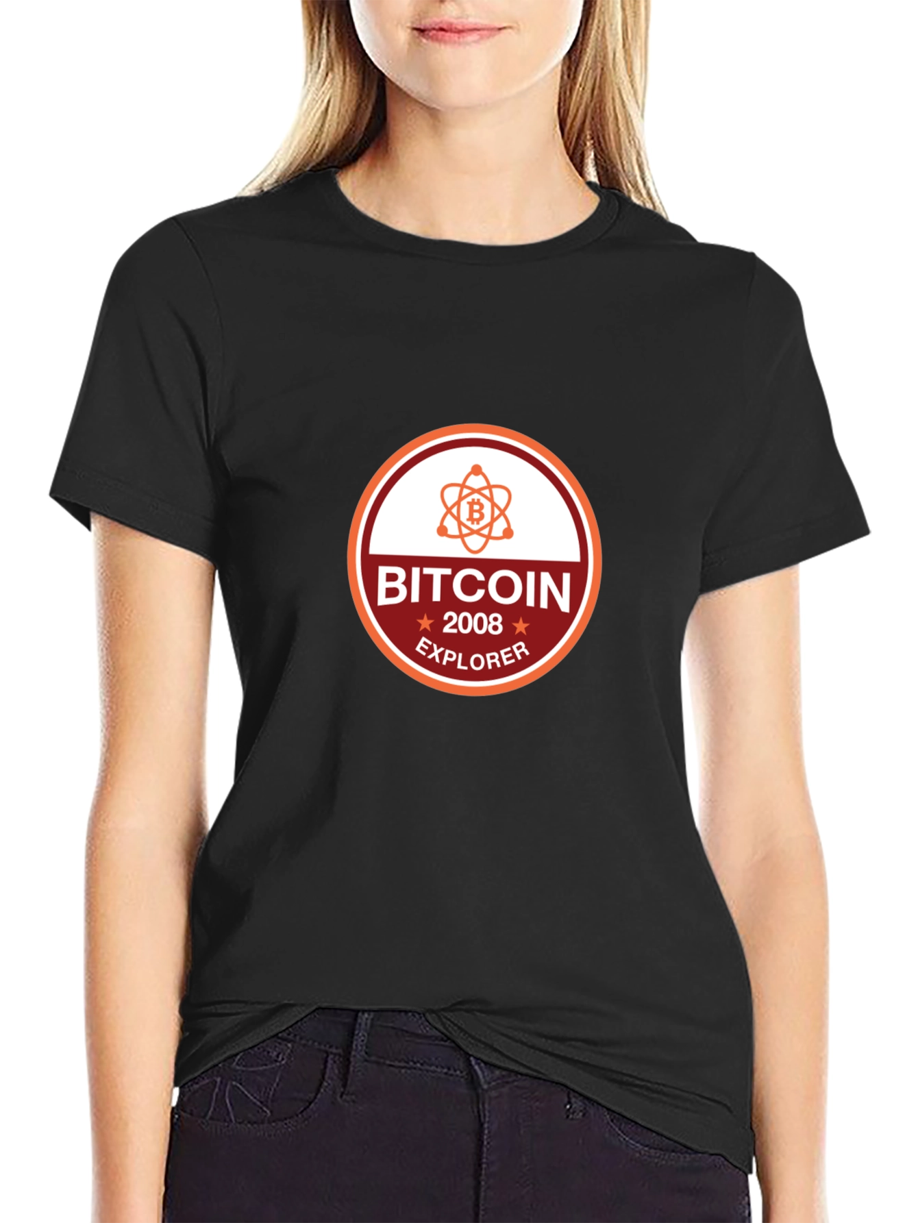 Bitcoin 2008 Explorer Black T-Shirt