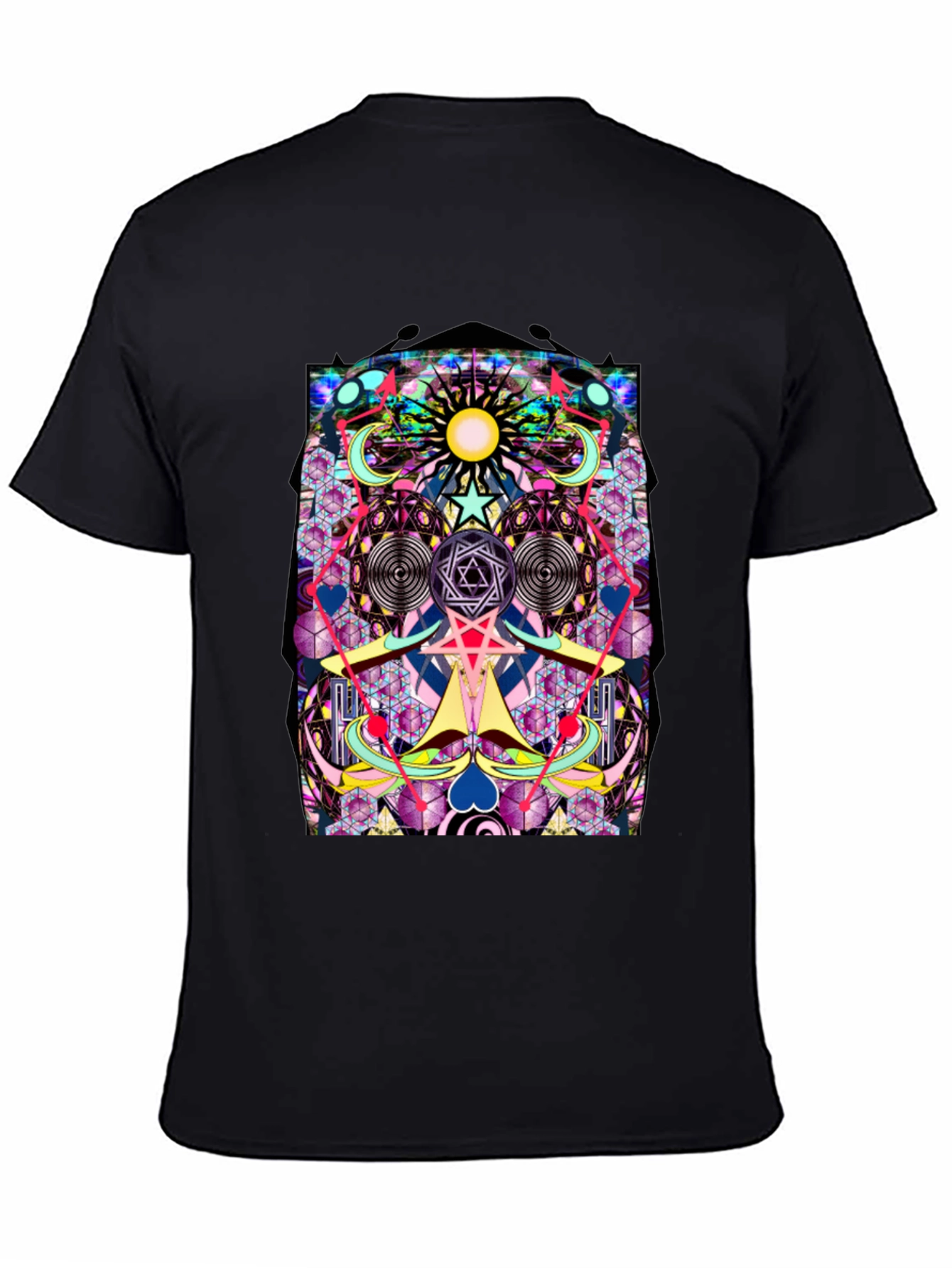 Psychedelic Geometric Art Graphic Print T-Shirt