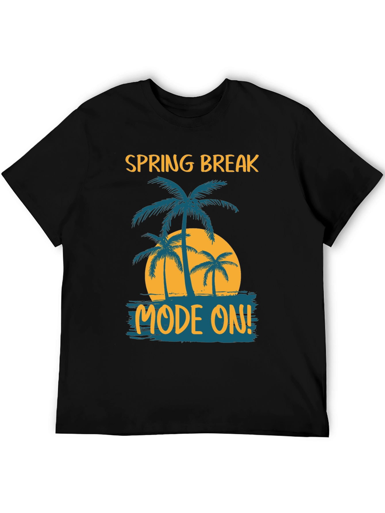 Spring Break Mode On Black Graphic Tee
