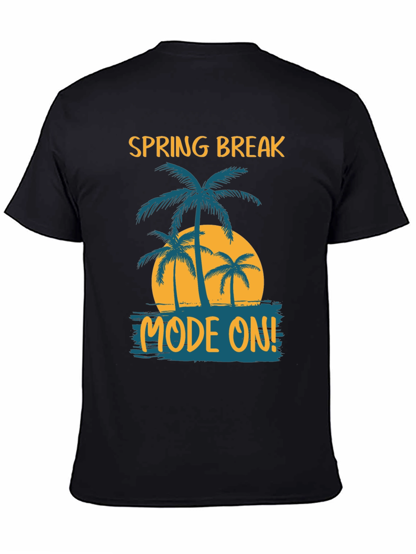 Spring Break Mode On Black Graphic Tee