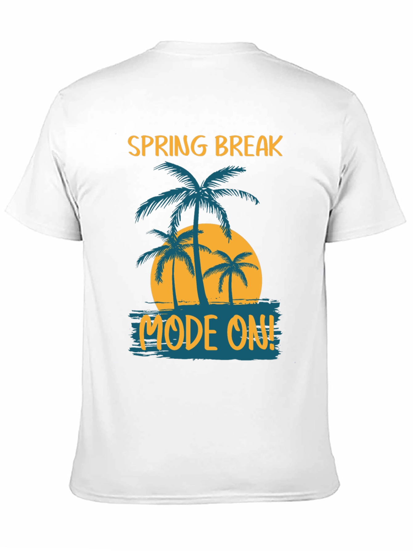 Spring Break Mode On Black Graphic Tee