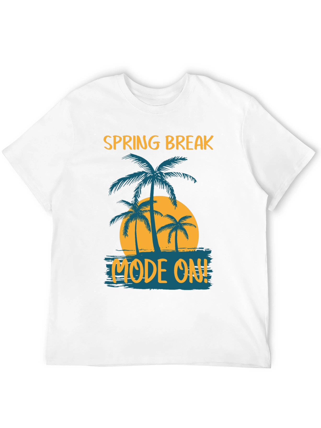 Spring Break Mode On Black Graphic Tee