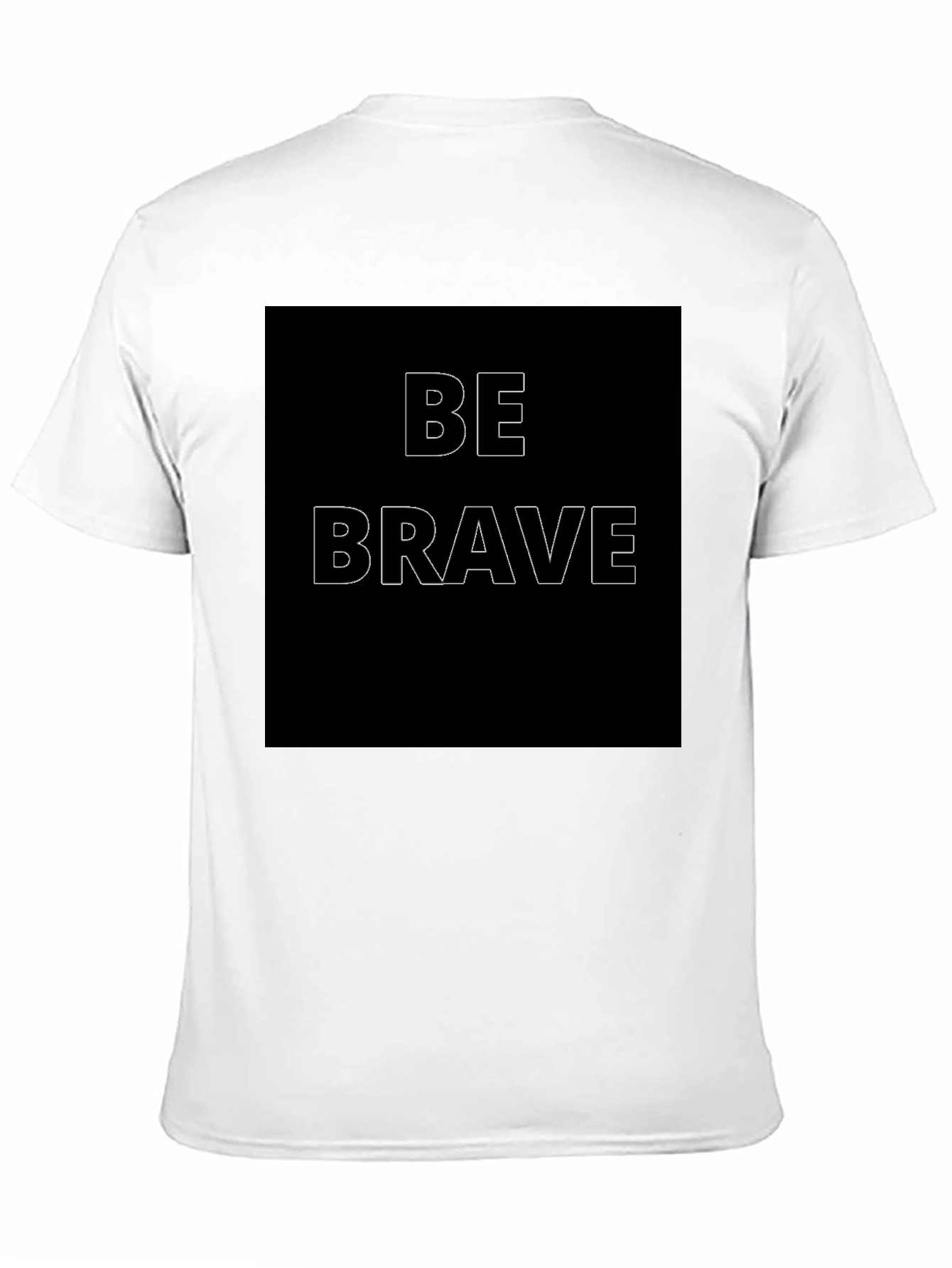 Be Brave Graphic Print Mens Black T-Shirt