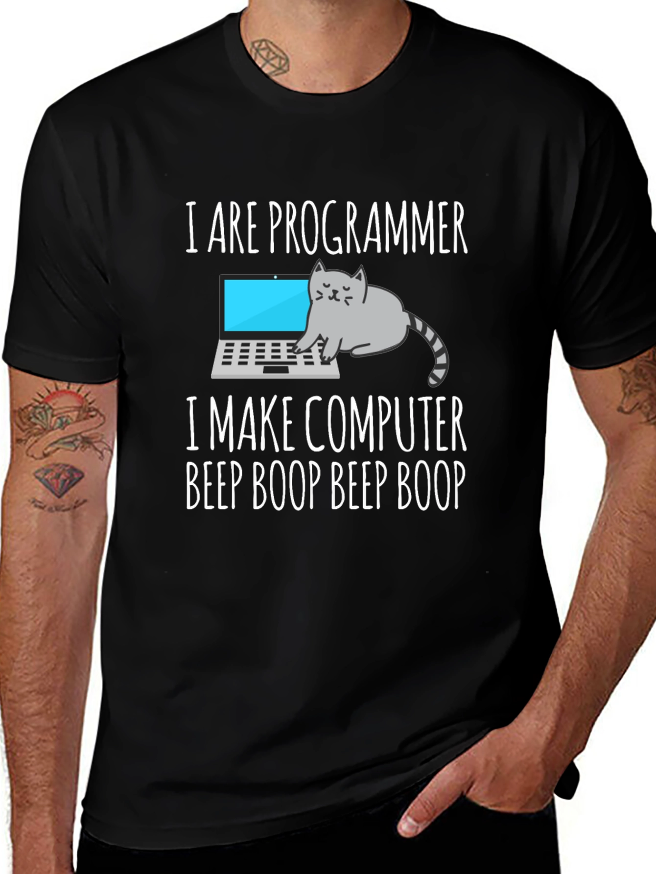 I are Programmer T-Shirt Cat Meme