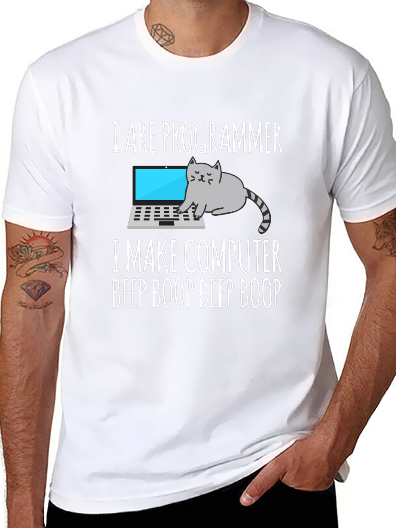 I are Programmer T-Shirt Cat Meme