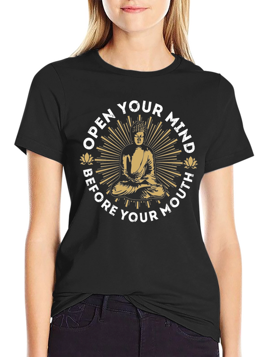 Open Your Mind T-Shirt - Buddha Graphic Tee