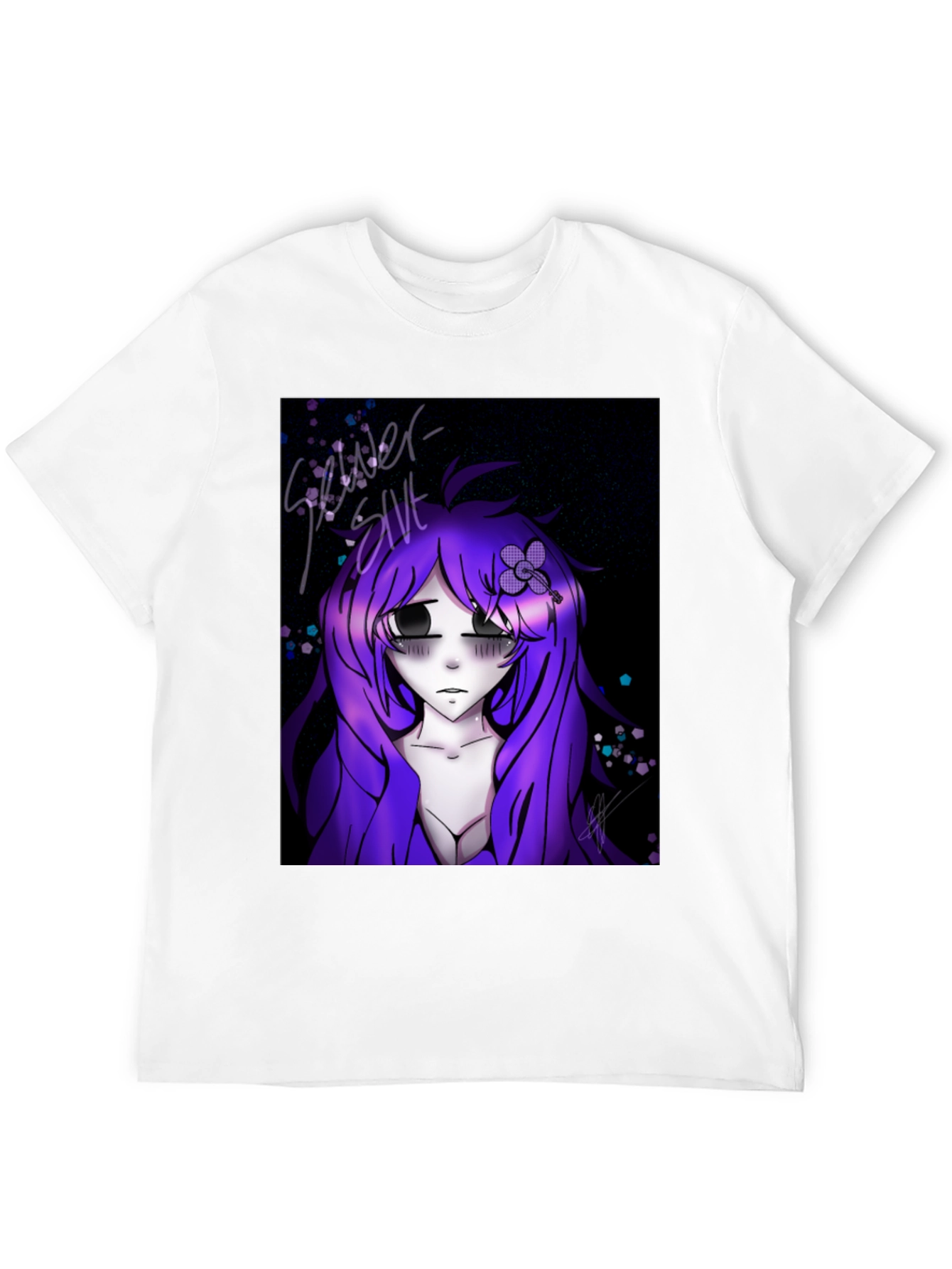 Anime Girl Graphic Tee - Black Unisex T-Shirt