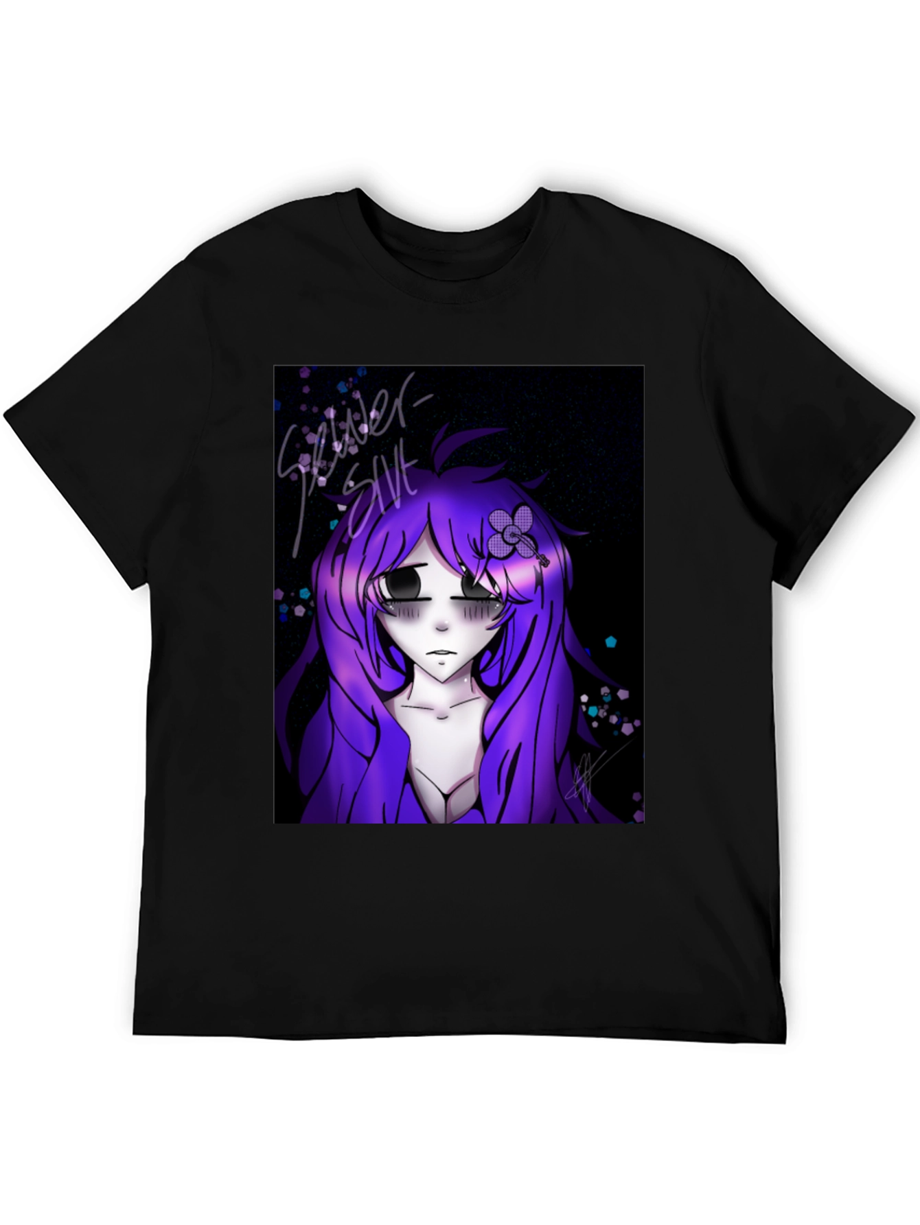 Anime Girl Graphic Tee - Black Unisex T-Shirt