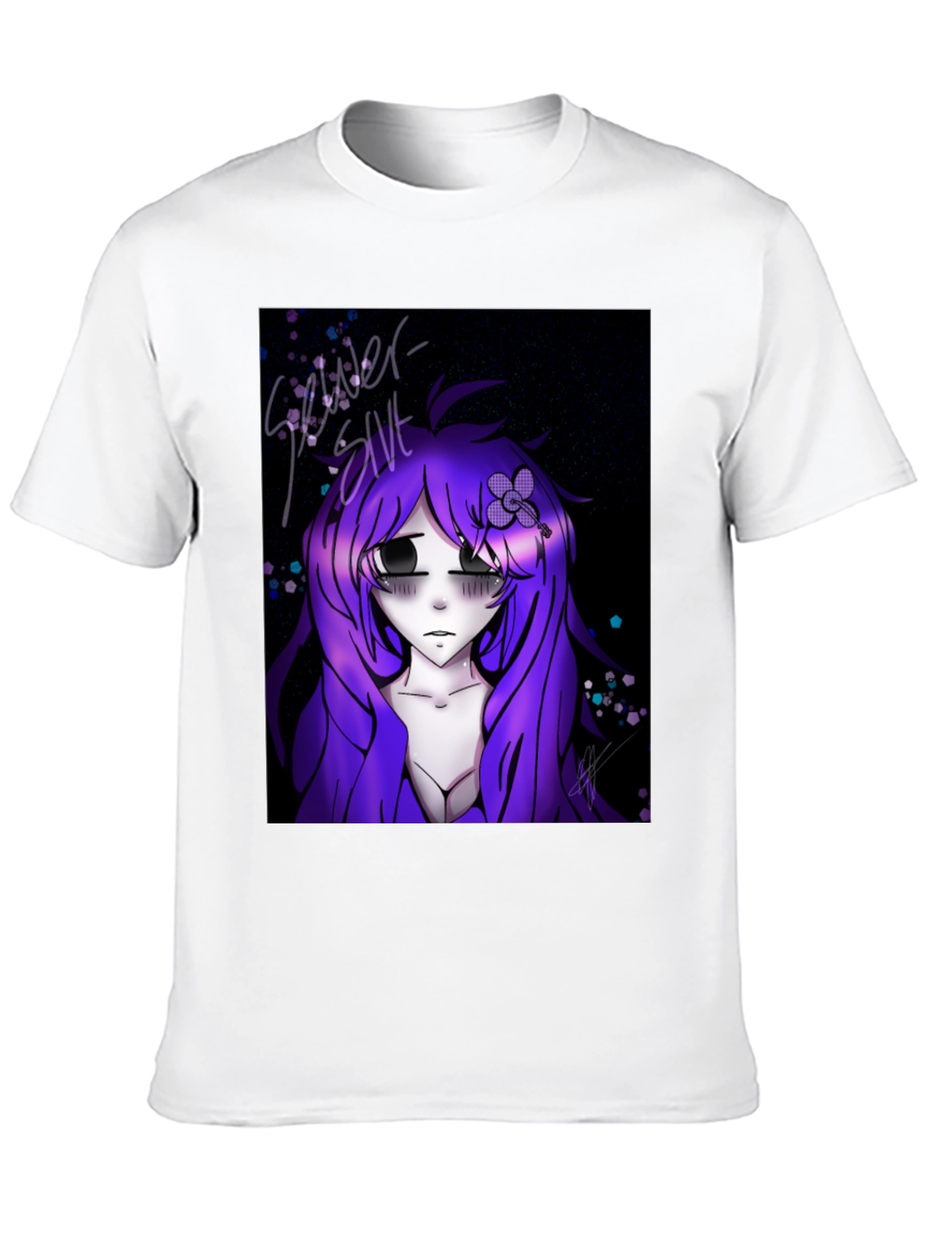 Anime Girl Graphic Tee - Black Unisex T-Shirt