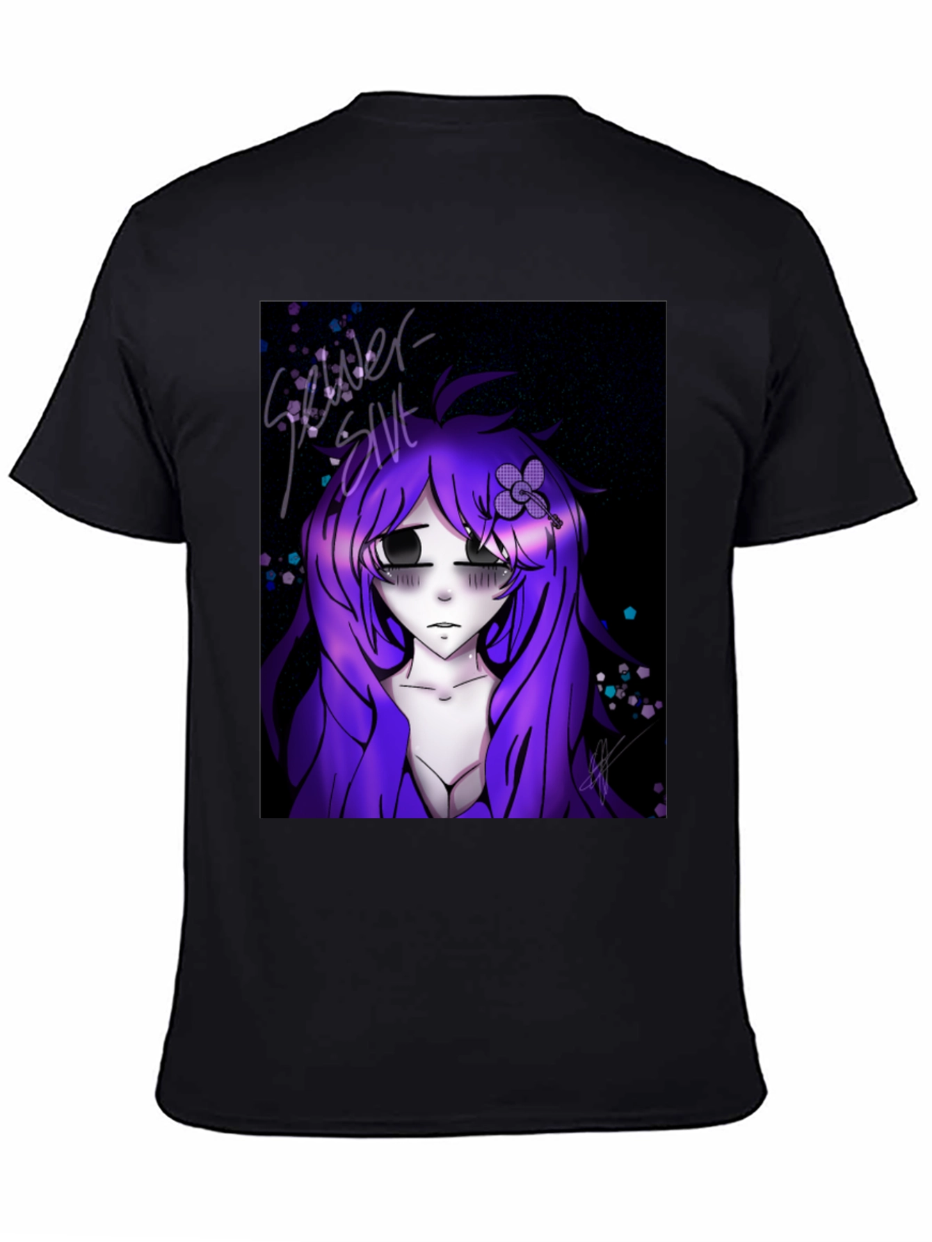 Anime Girl Graphic Tee - Black Unisex T-Shirt