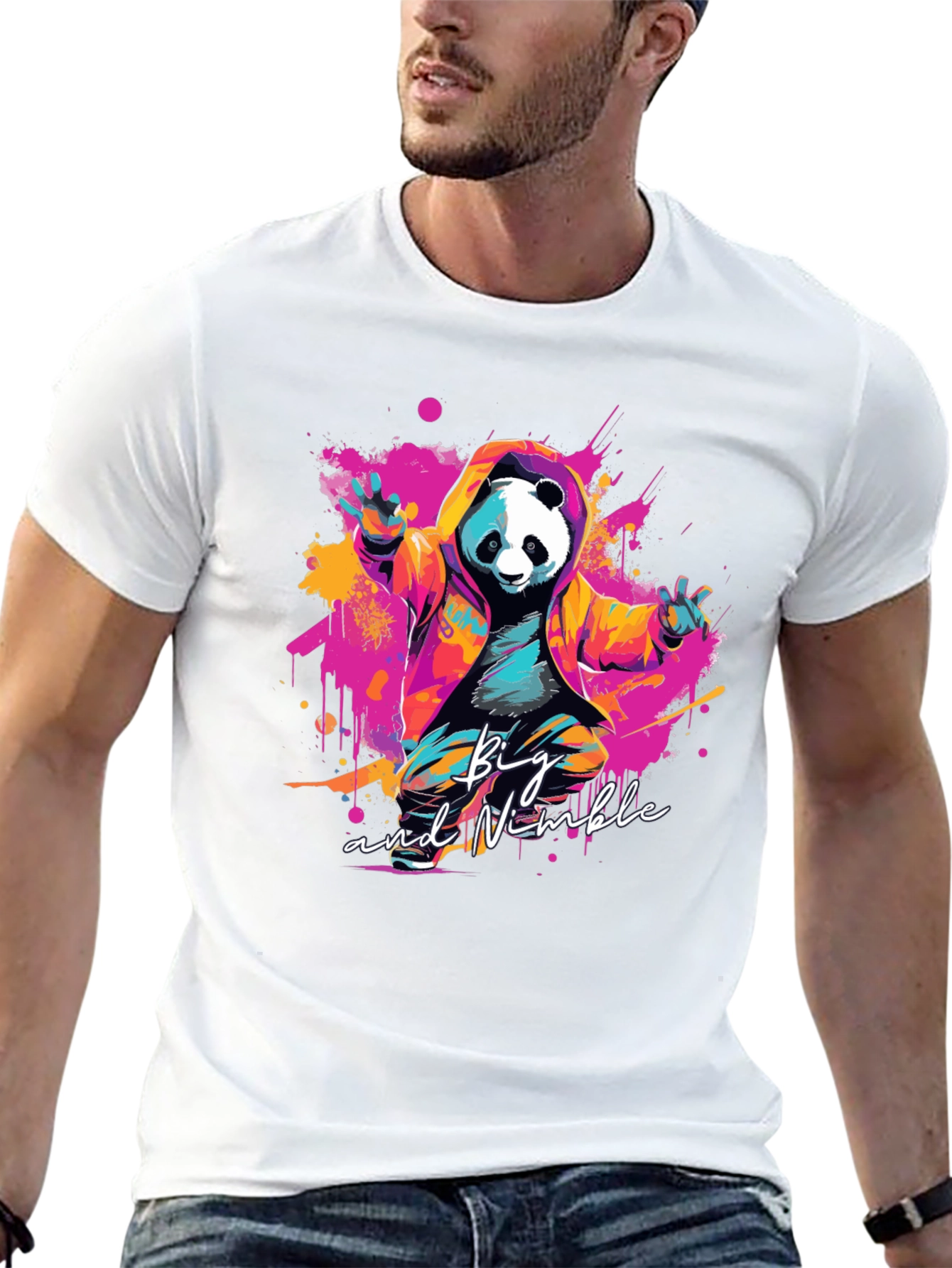 Big & Nimble Panda Graphic T-Shirt