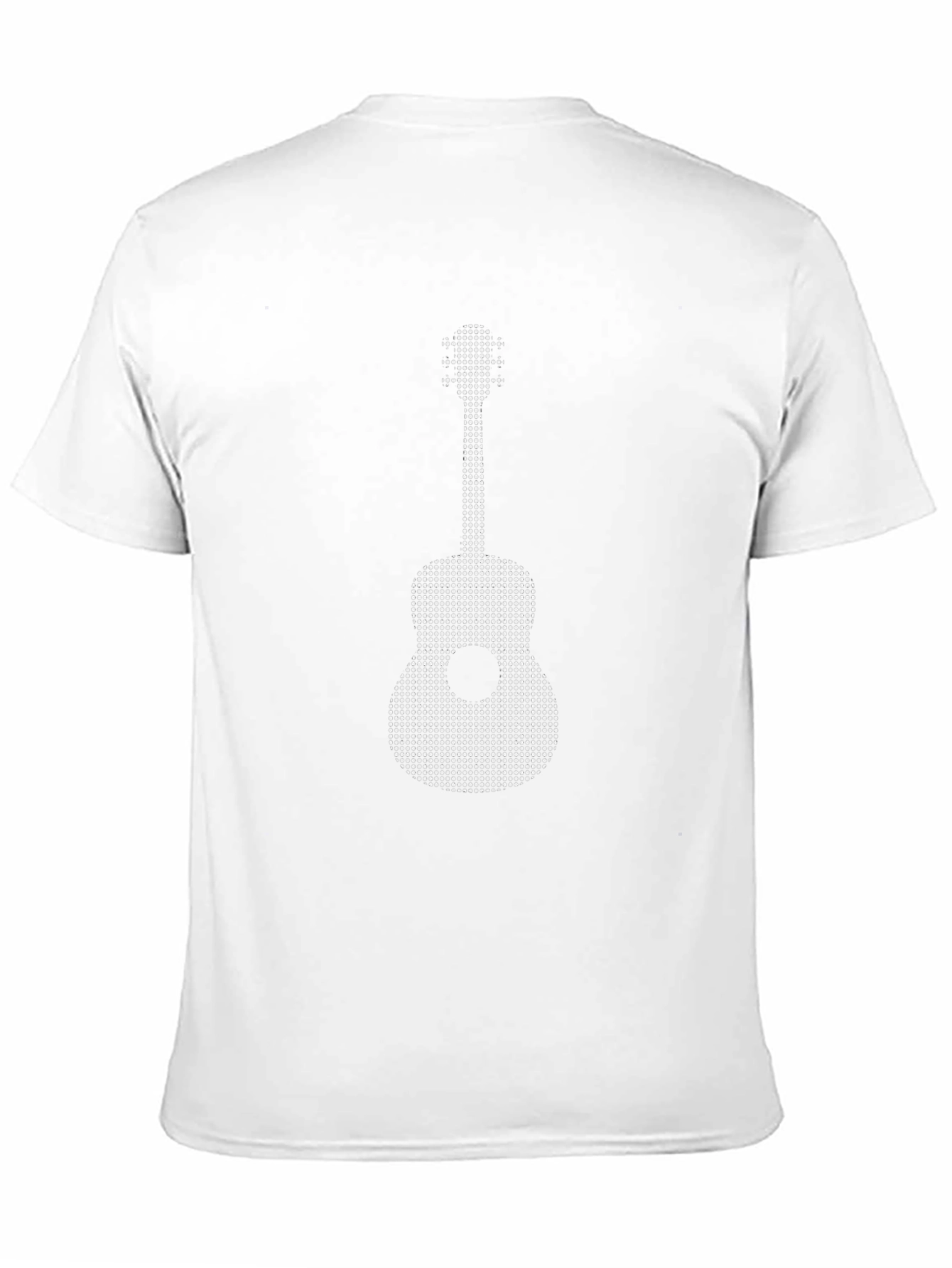 Guitar Dot Pattern Black T-Shirt