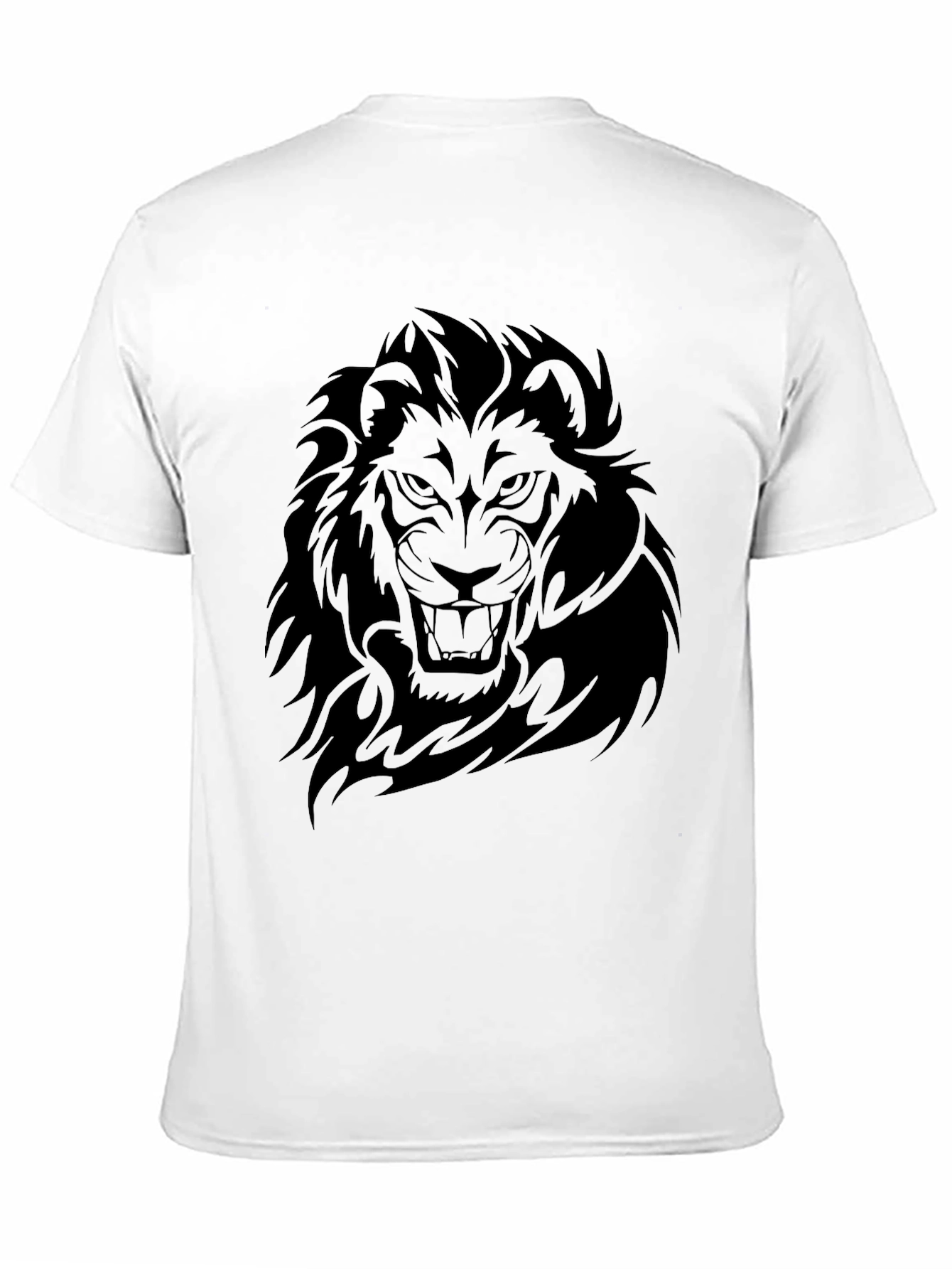 Lion Graphic Black T-Shirt - Bold Statement Tee