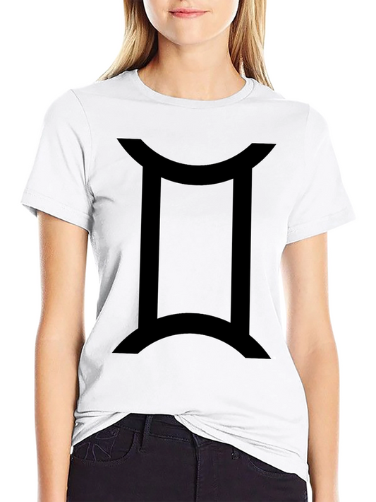 Gemini Zodiac Graphic Tee - Black Cotton T-Shirt
