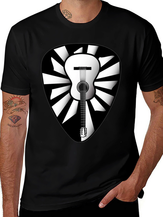 Guitar Pick Graphic Tee - Music Lover Shirt