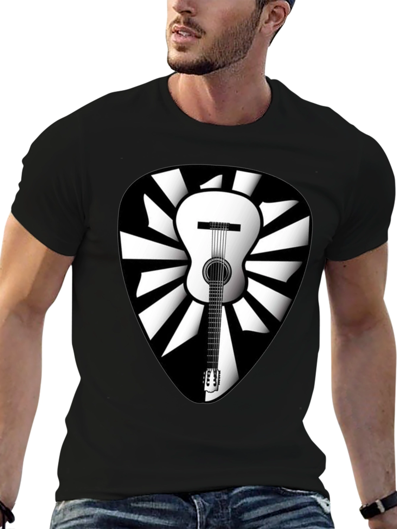 Guitar Pick Graphic Tee - Music Lover Shirt